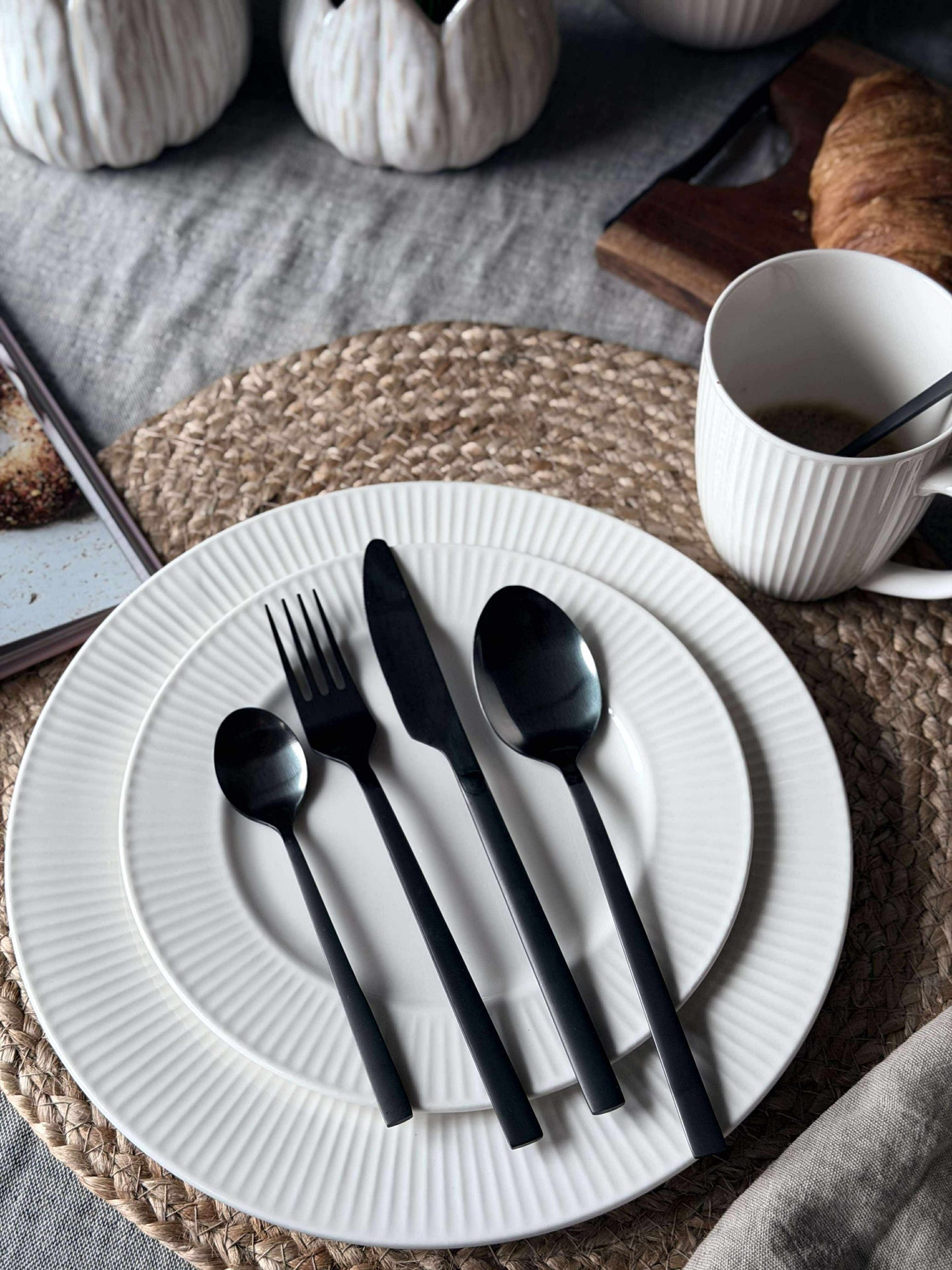 Besteck 16-teilig in Box - Matt schwarz