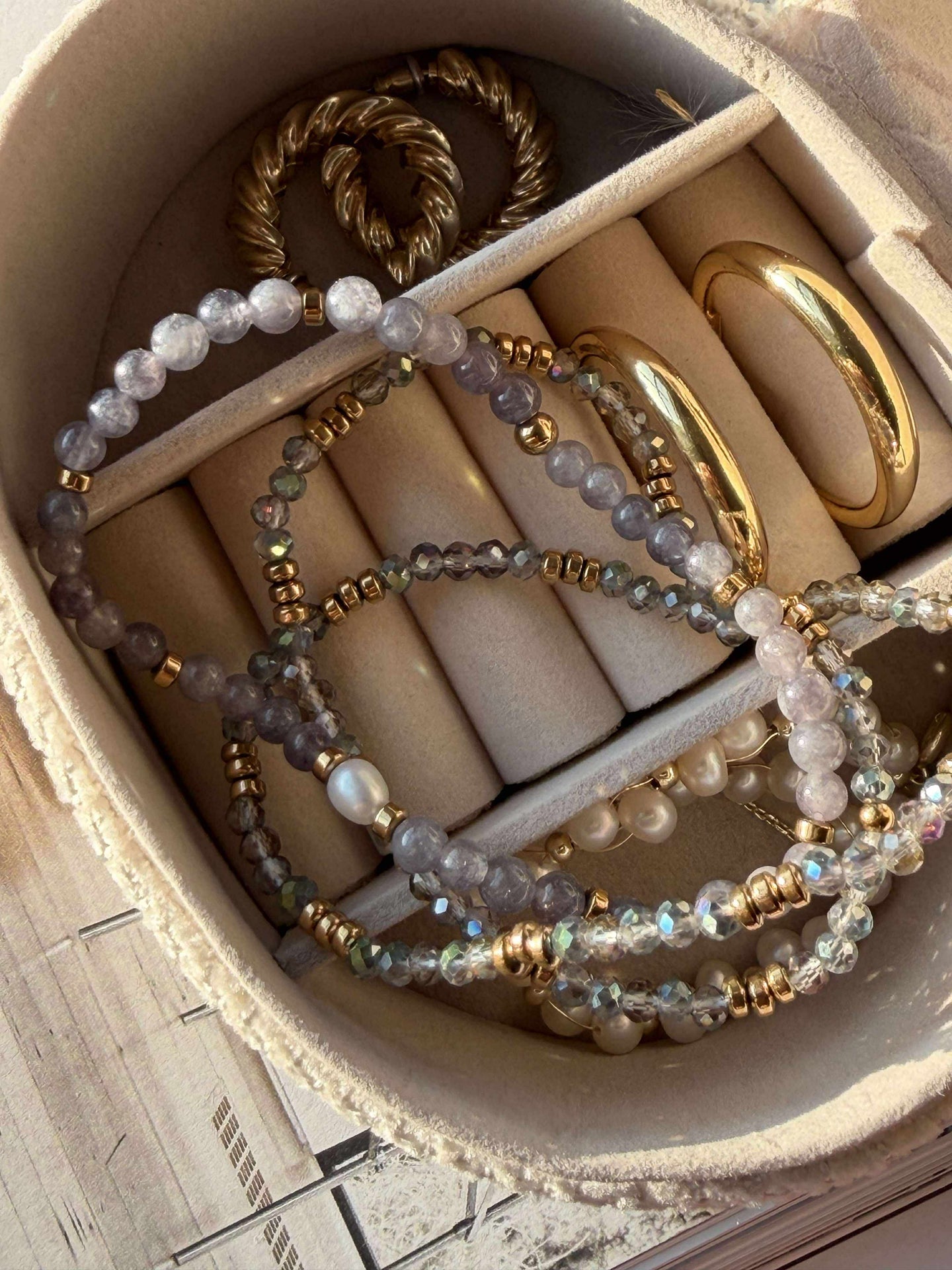 Armband Leah Lavendel/Stone – Set mit 3 Stück