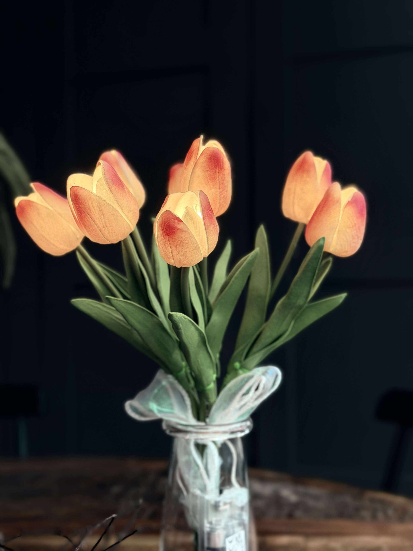 Tulpen mit Licht - Hellrosa