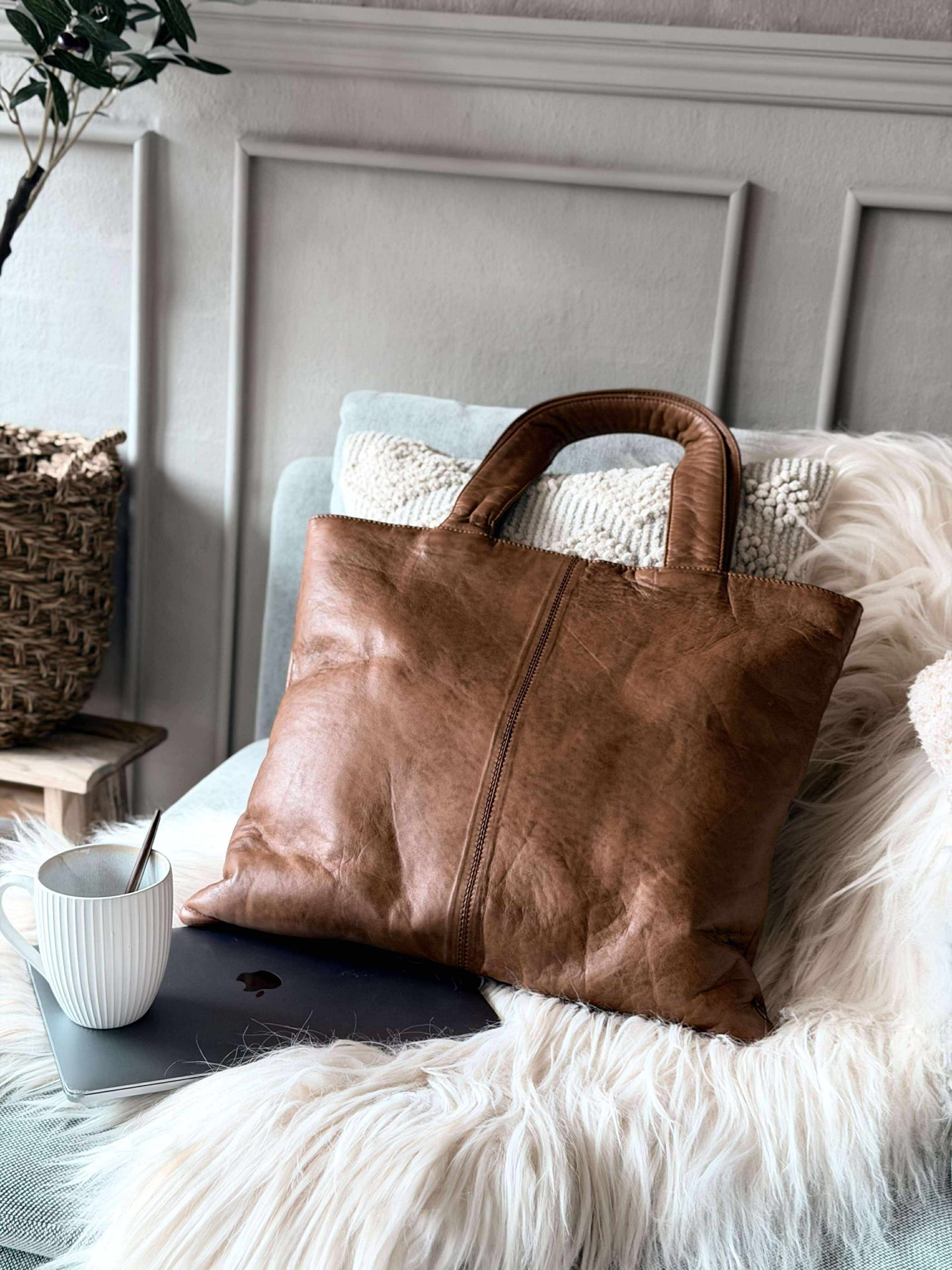 Shopper ink pung MILLE – COGNAC