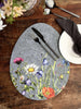 Tischset Ostern - Grau oval