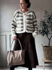 Cardigan Grün gestreift