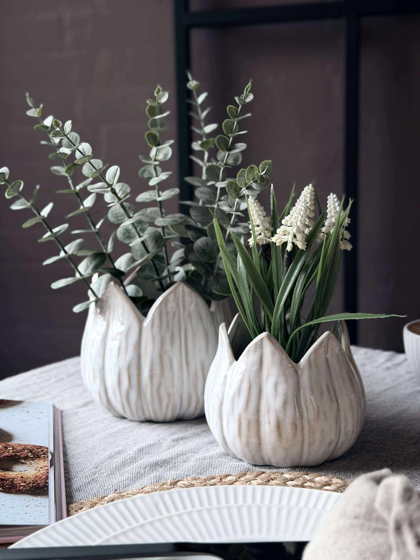 Kräutertöpfe TULIP white - Verschiedene Größen
