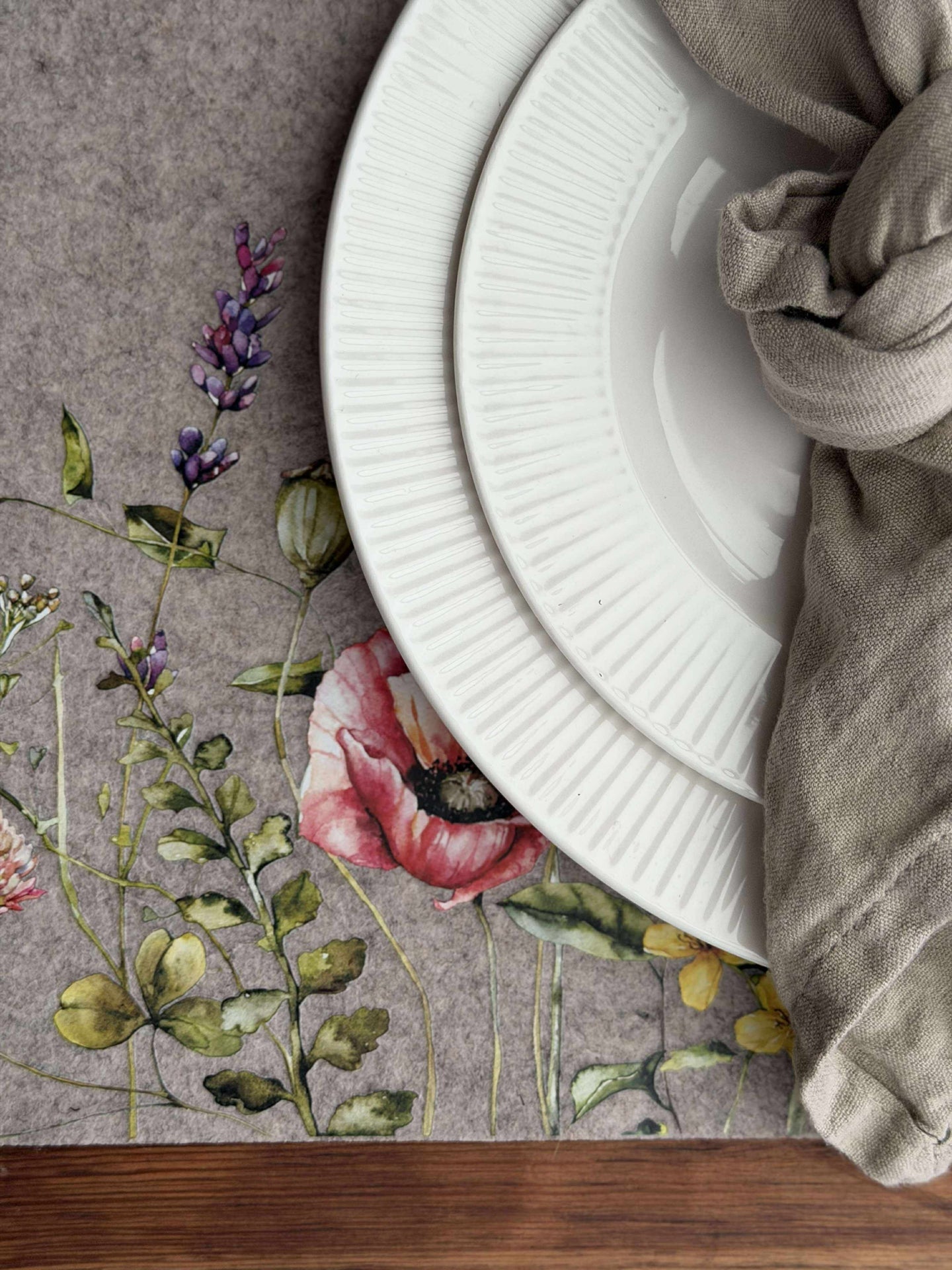 Oster-Tischset - Beige quadratisch
