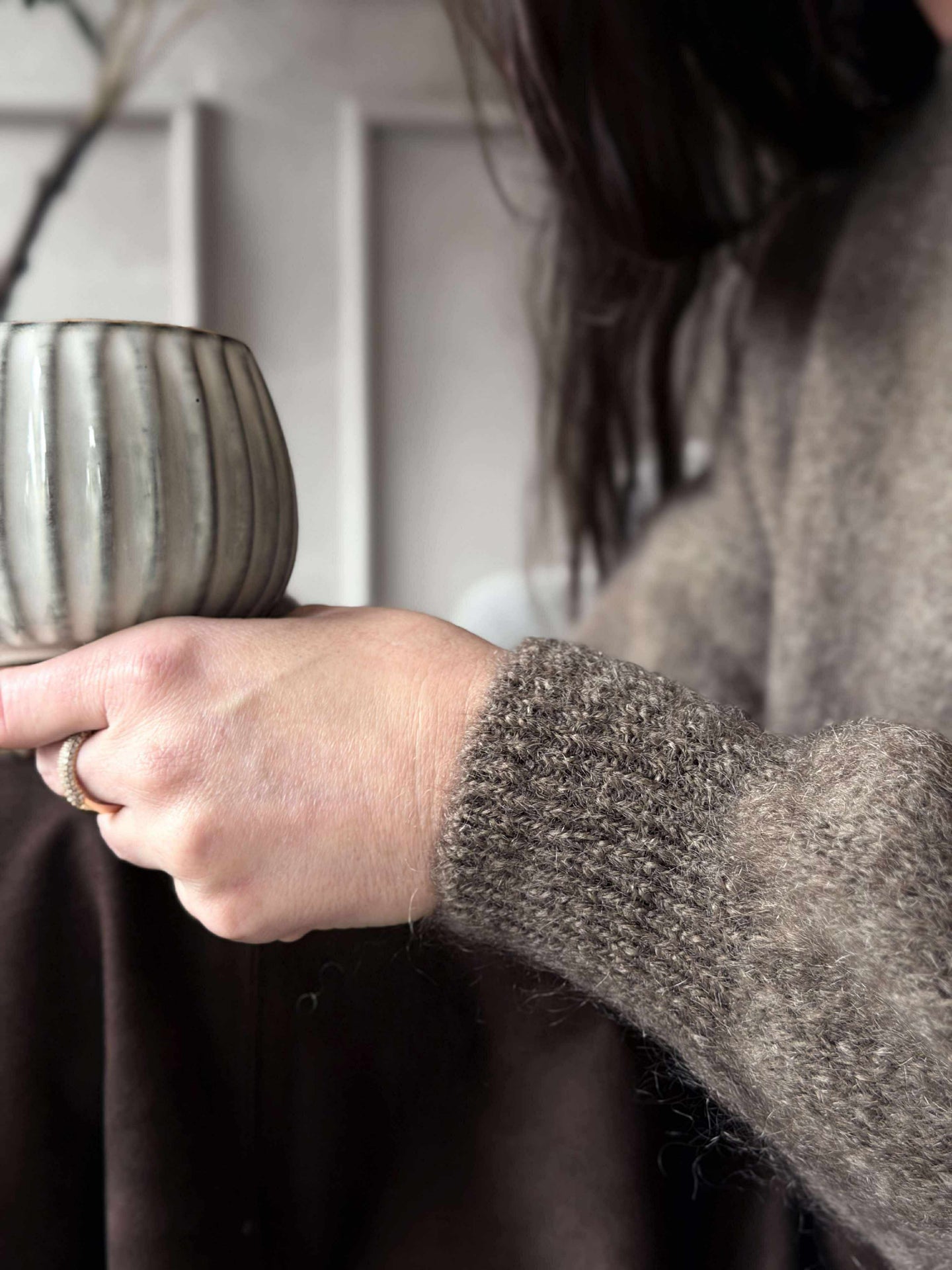 Strick LUX Mohair - Taupe