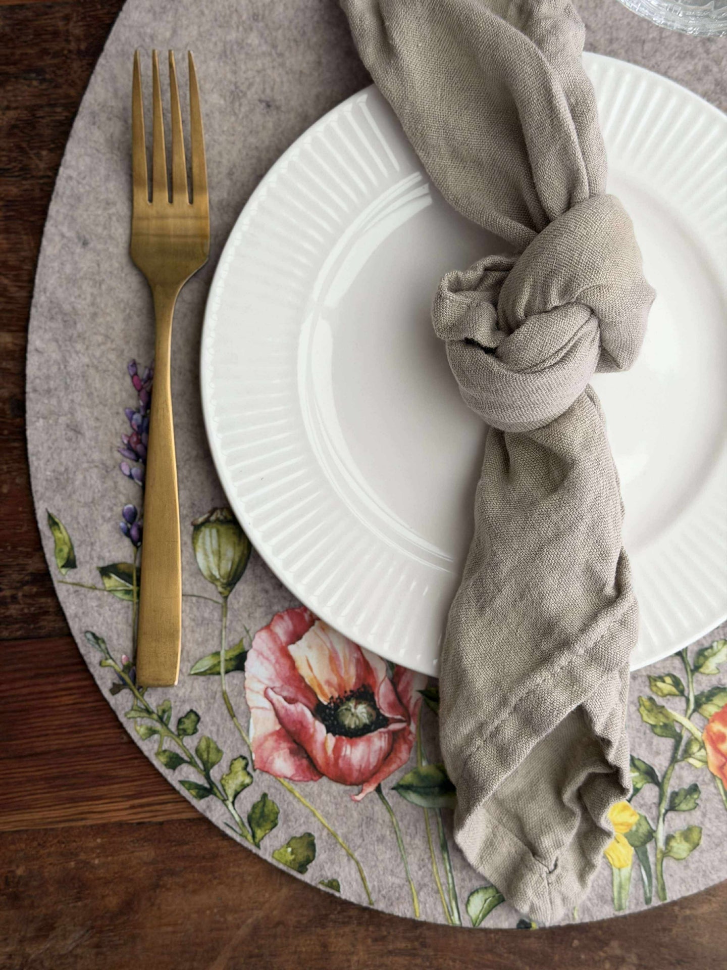 Tischset Ostern - Beige oval