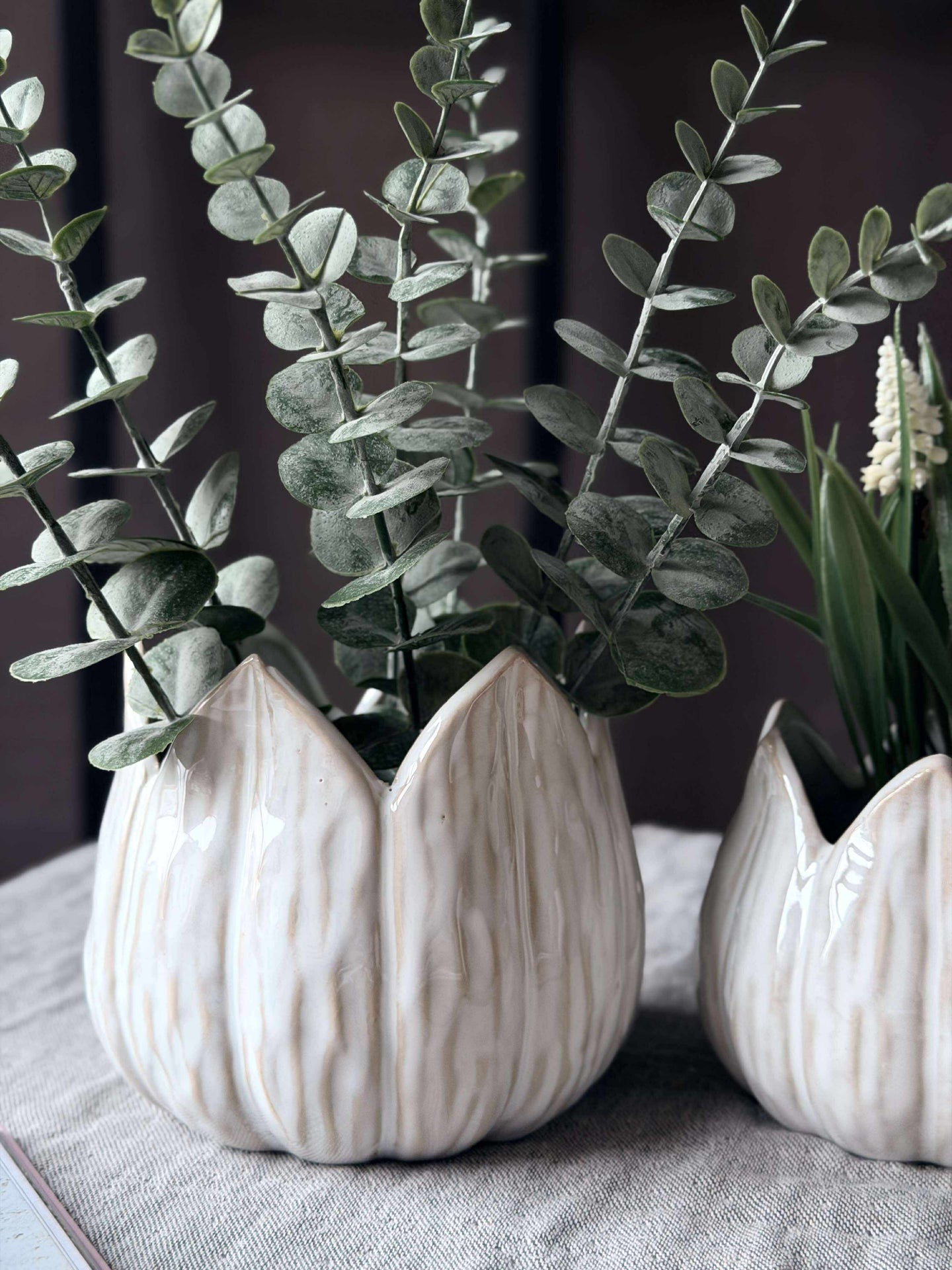 Kräutertöpfe TULIP white - Verschiedene Größen