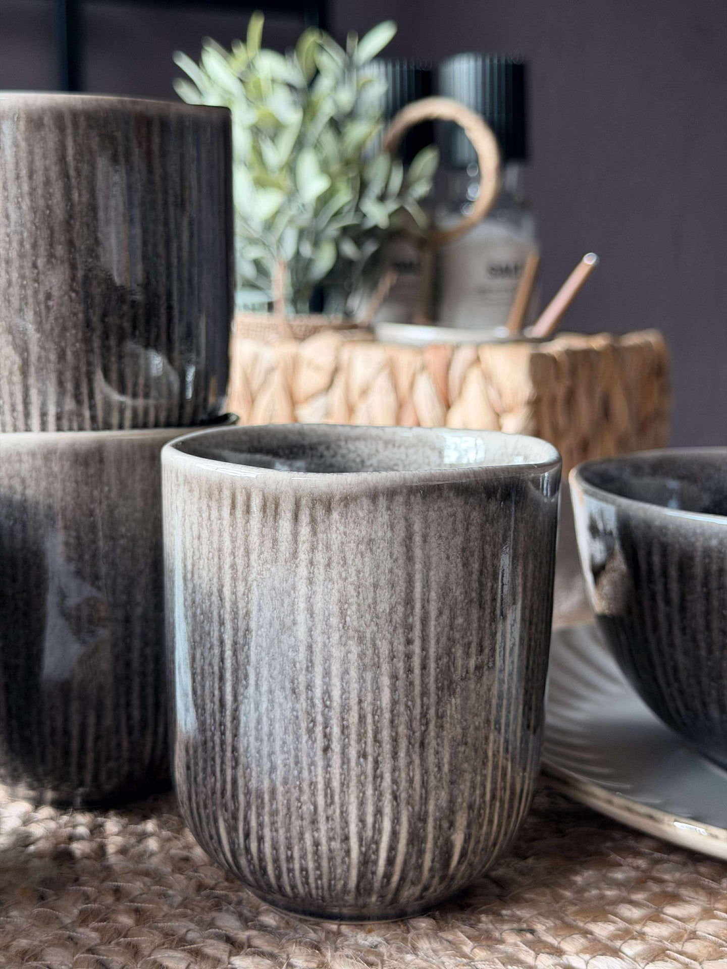 Becher Lydia Keramik - Set mit 4 Stück
