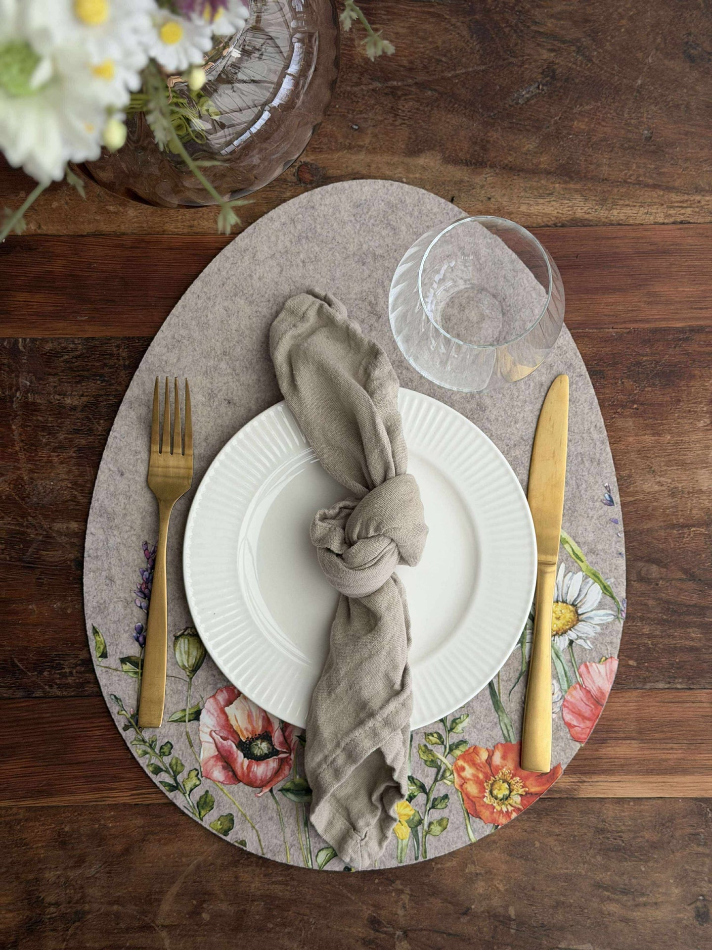Tischset Ostern - Beige oval