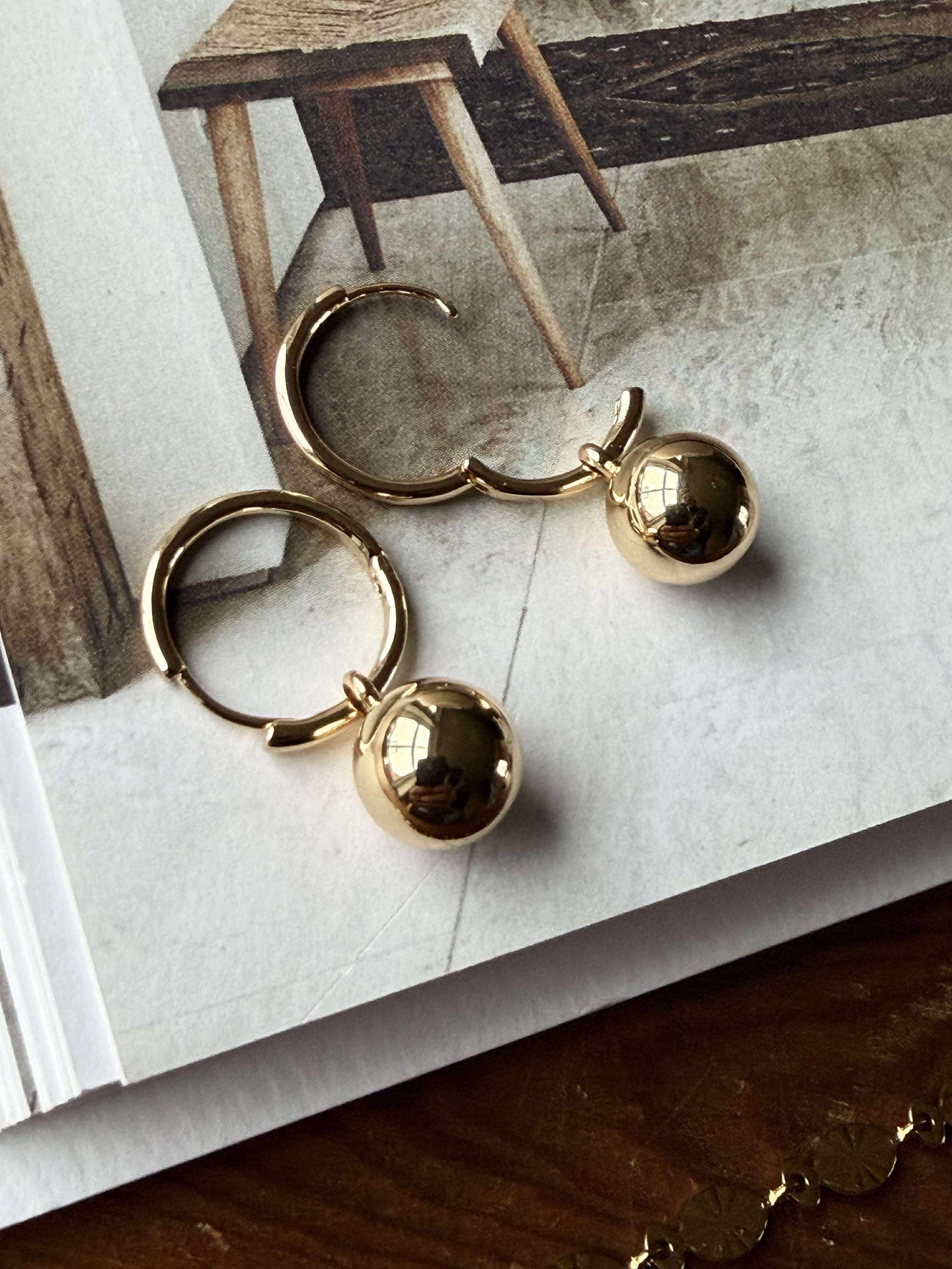 Ohrringe AIR hoop vergoldet