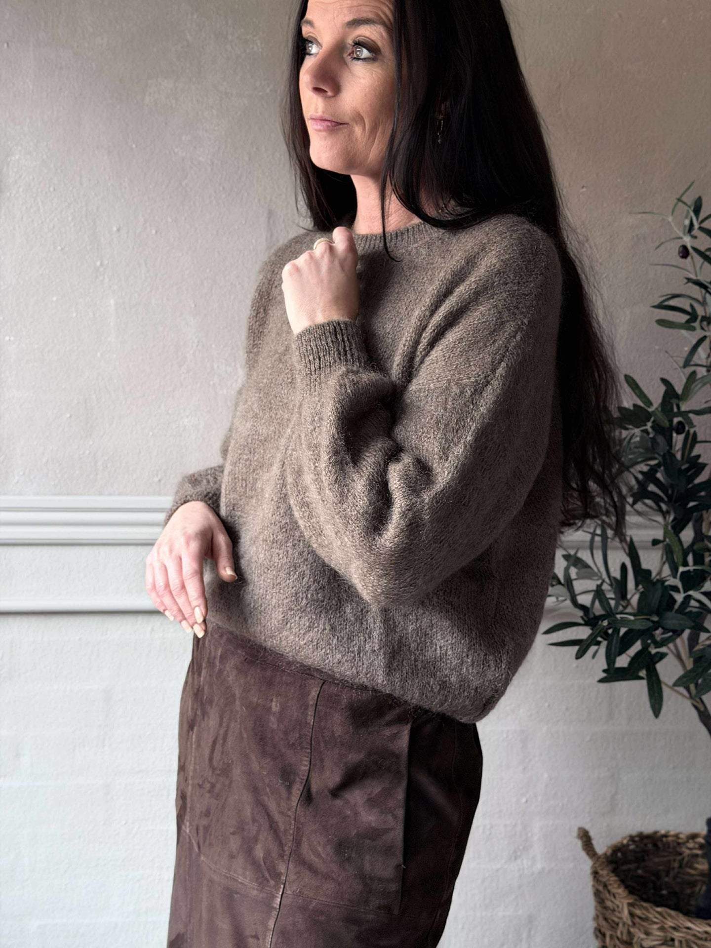 Strick LUX Mohair - Taupe