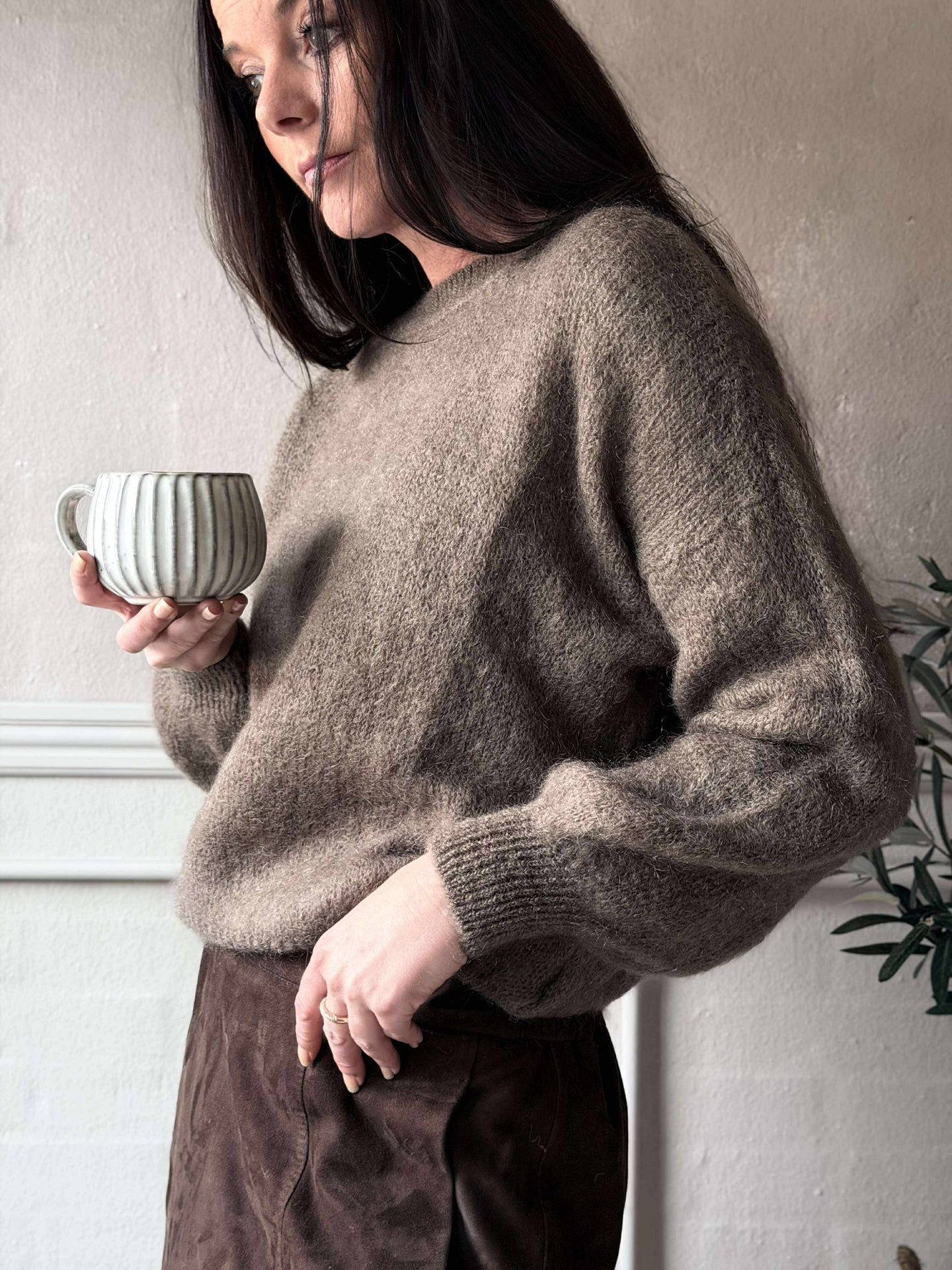 Strick LUX Mohair - Taupe