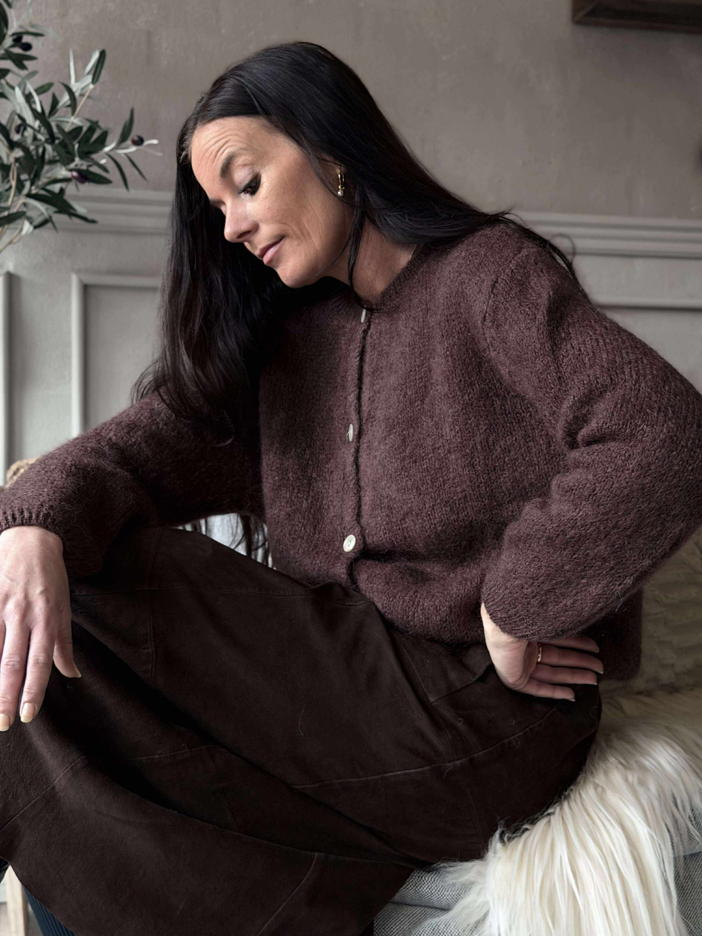 Cardigan Mohair - Chocolate