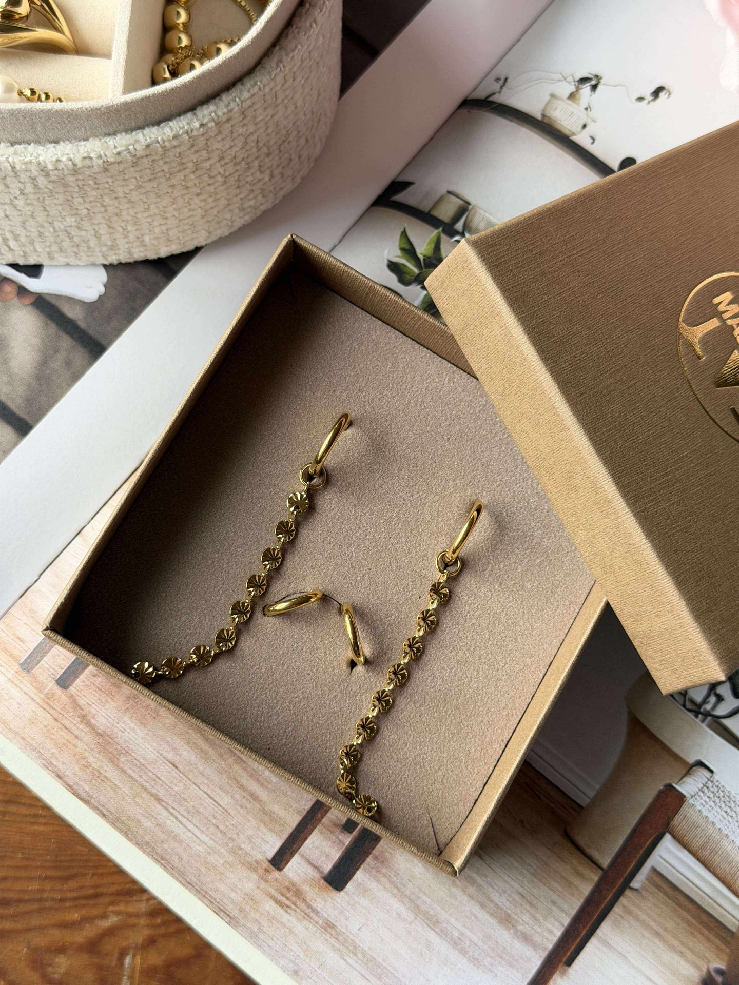 Ohrringe Liva - vergoldet - Set mit 2 Paaren