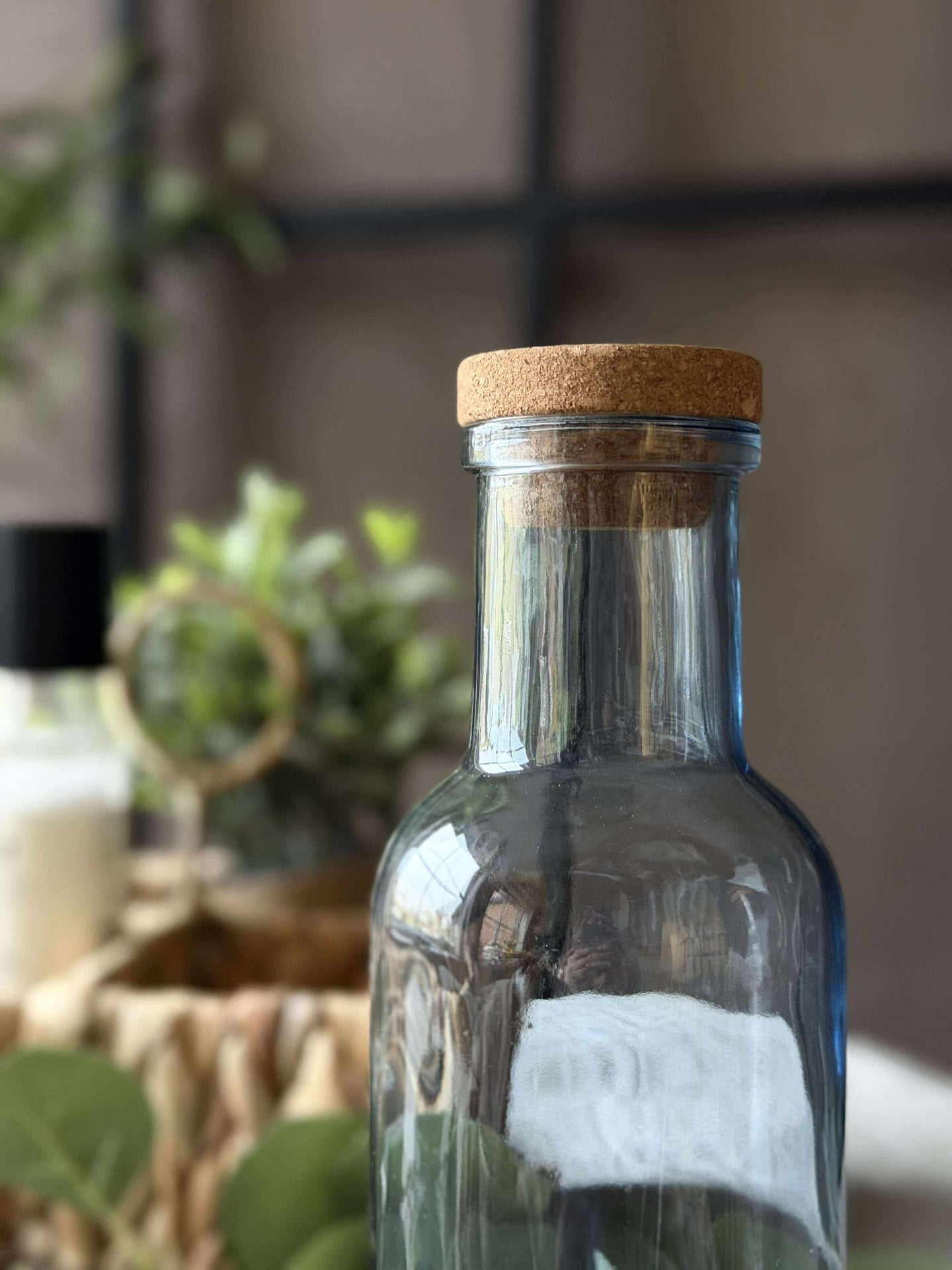 Wasserflasche mit Korkverschluss – Blue 1 l