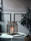 Laterne mit Glas - Gold 21cm