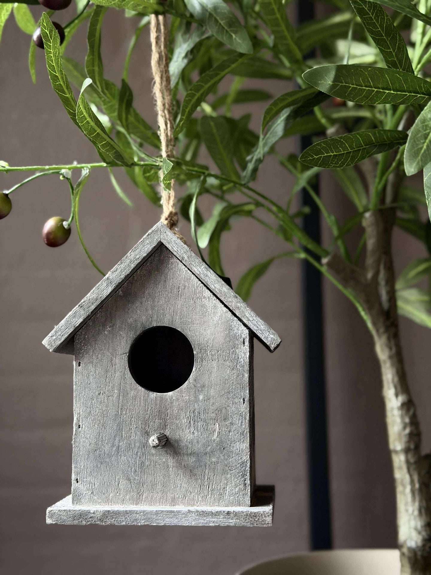 Vogelhaus aus Holz - Grau
