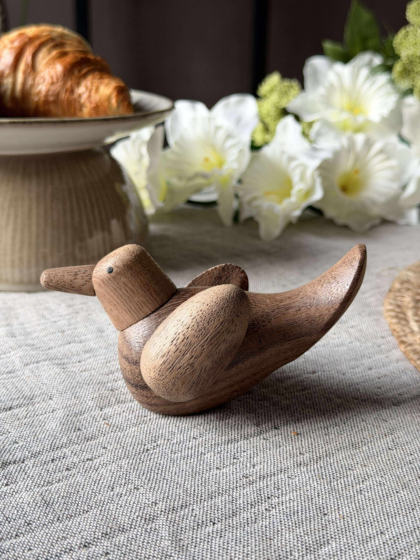 Liegender Vogel - Amberbraun Groß