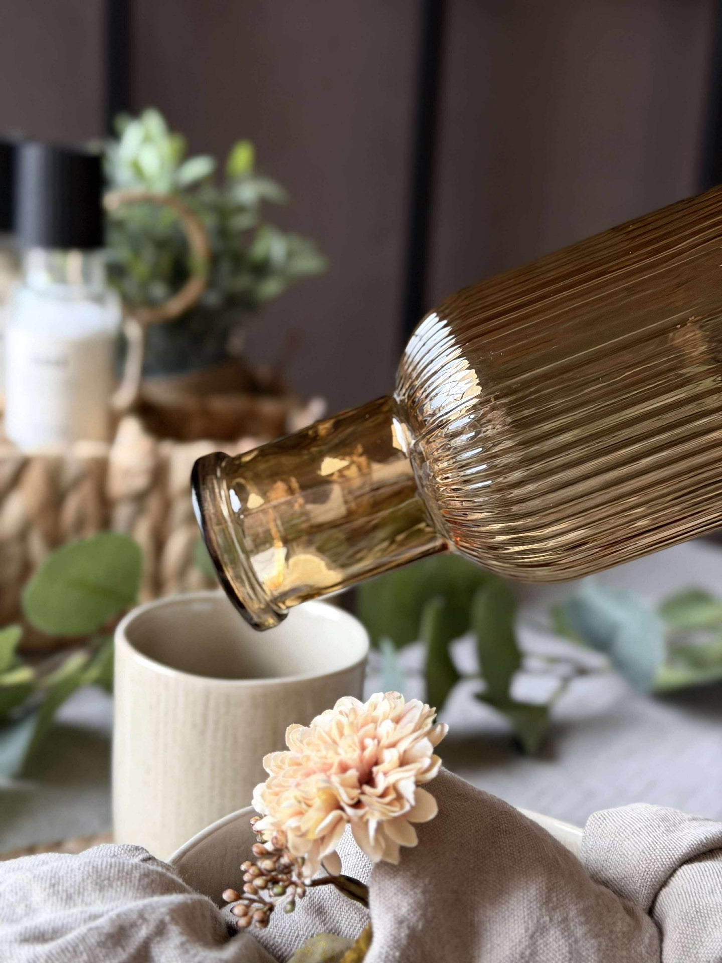 Wasserflasche mit Korkverschluss – Golden 1 l