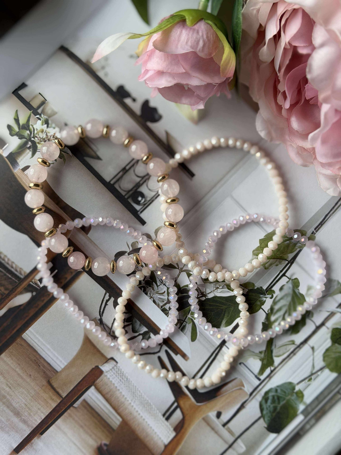 Armband MICHELLE Soft Rose / Mix - 5 Stk