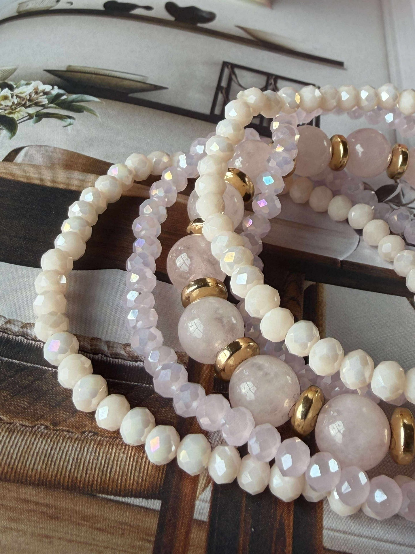 Armband MICHELLE Soft Rose / Mix - 5 Stk