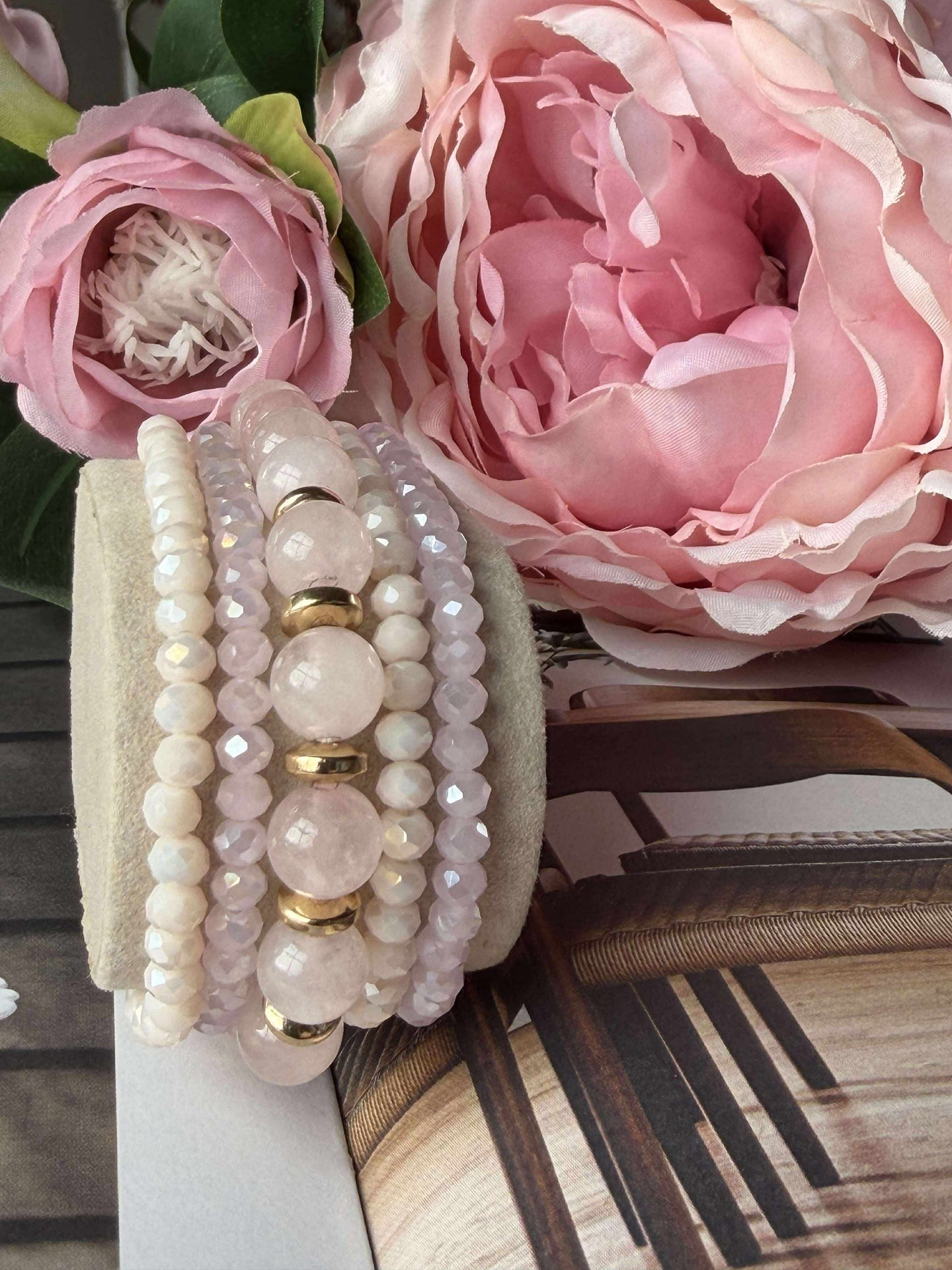 Armband MICHELLE Soft Rose / Mix - 5 Stk