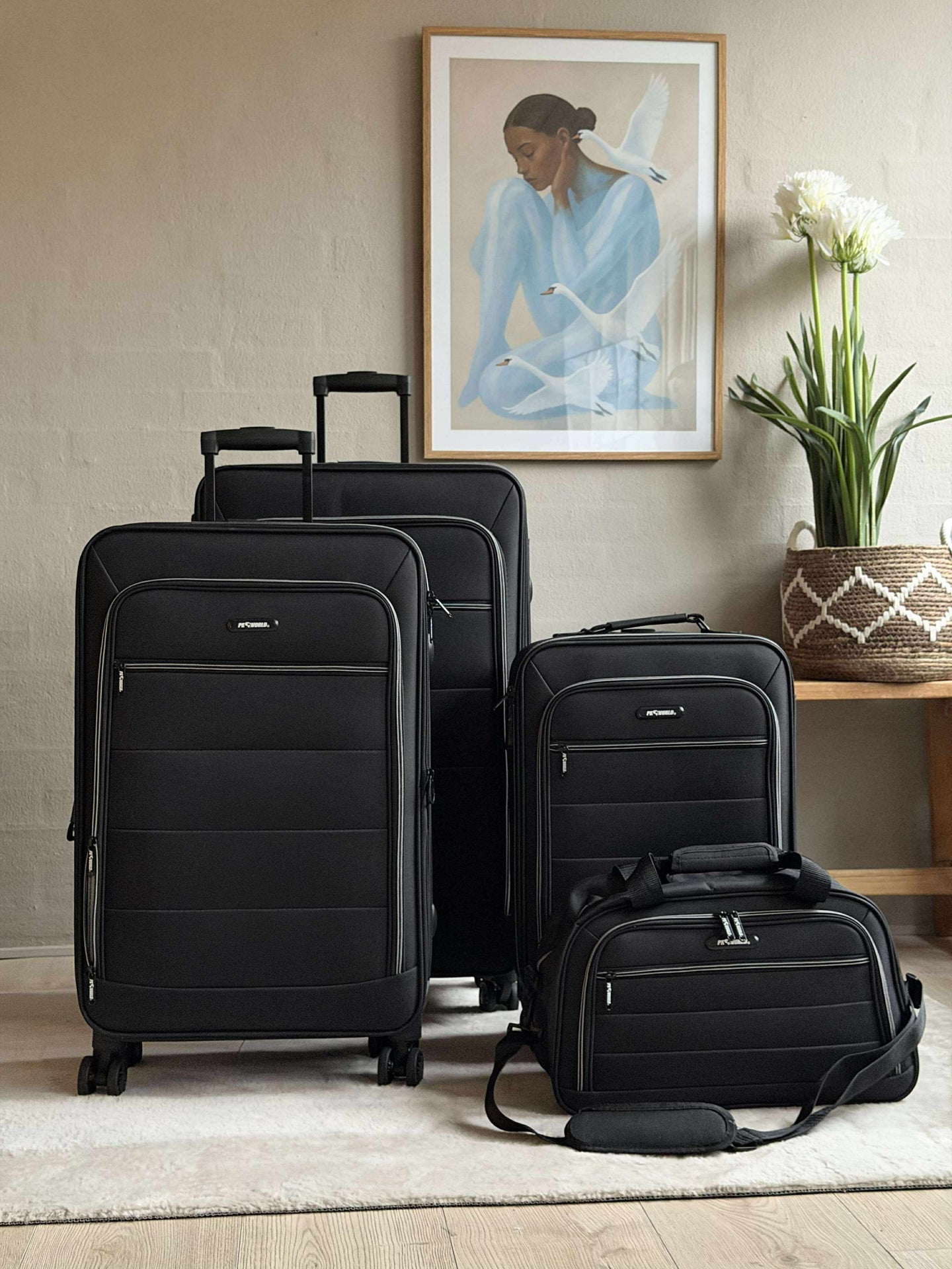 Koffer-Set mit 3 Koffern und Handgepäcktasche