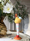 Huhn mit langen Beinen - Gelb