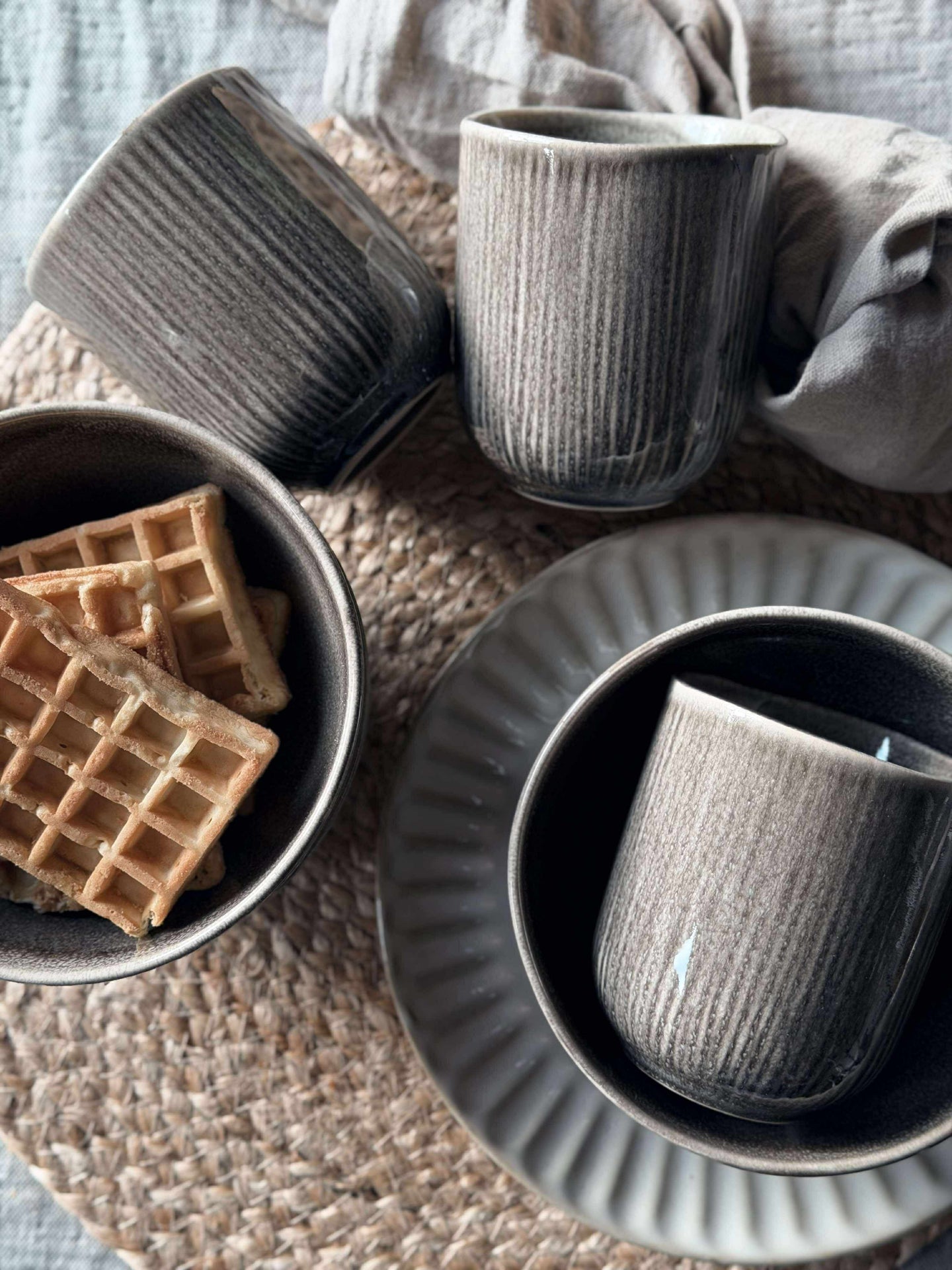Becher Lydia Keramik - Set mit 4 Stück
