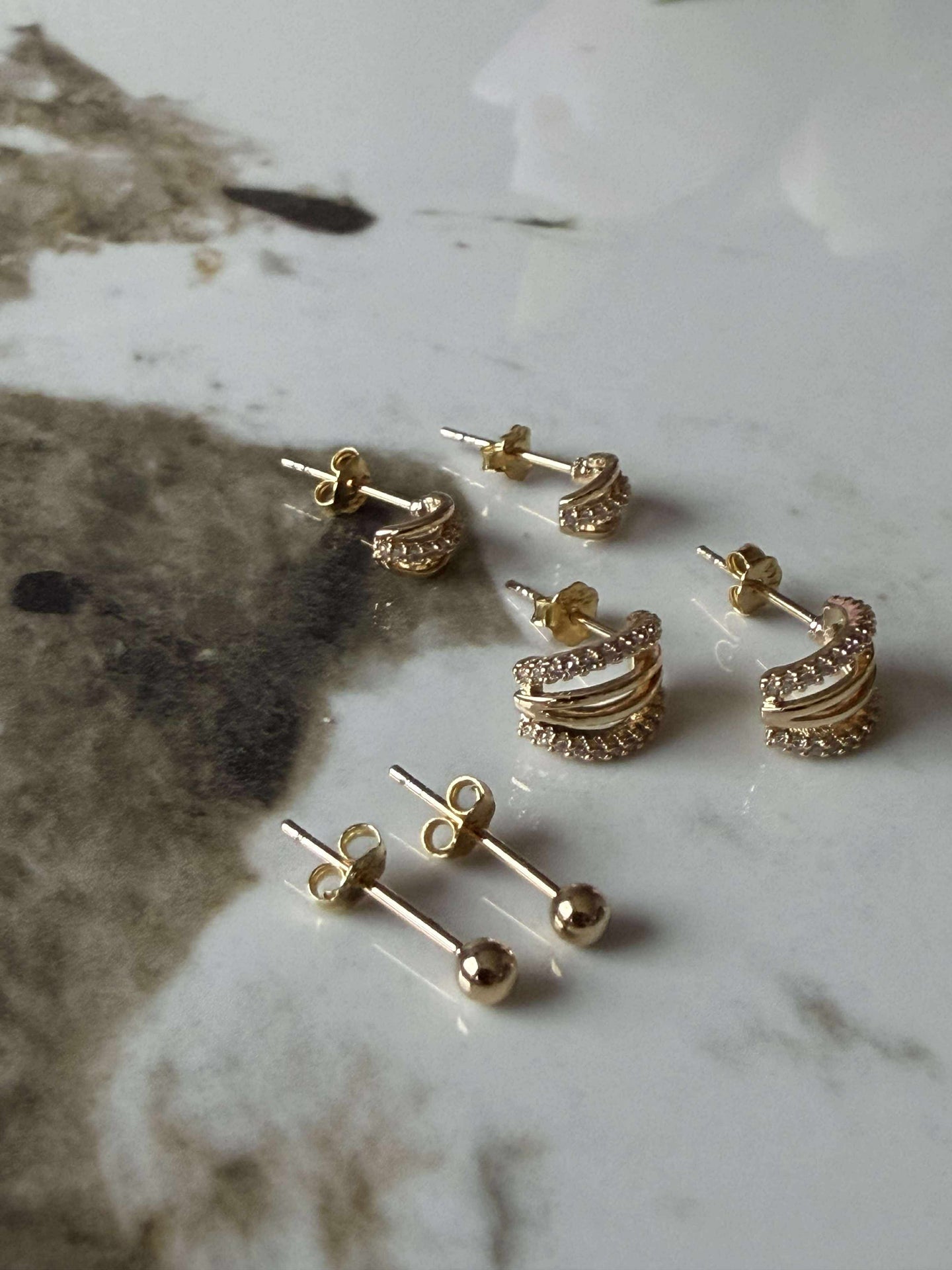 Mix-Box mit 6 Ohrringen - Monique 18k vergoldet
