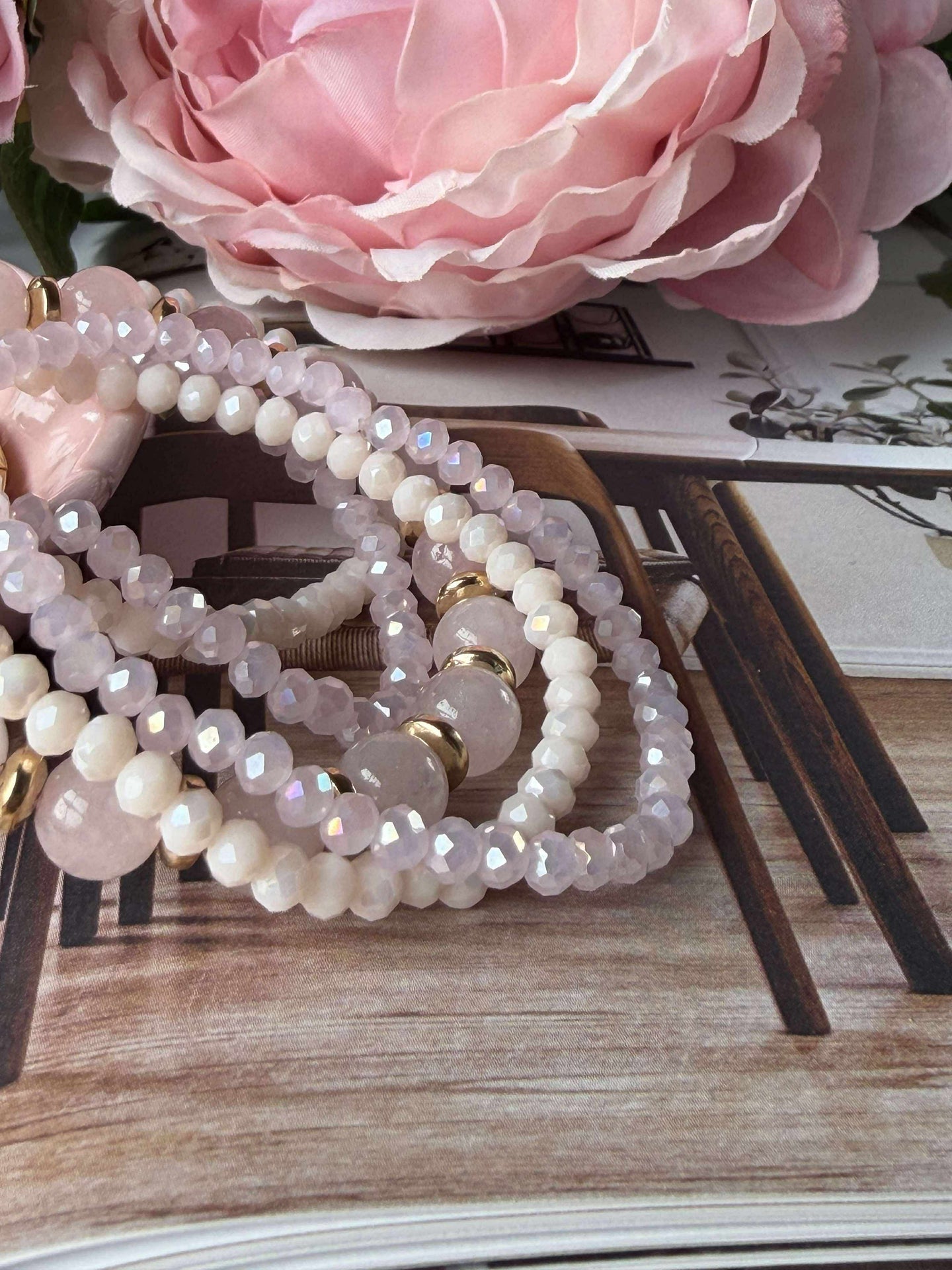 Armband MICHELLE Soft Rose / Mix - 5 Stk