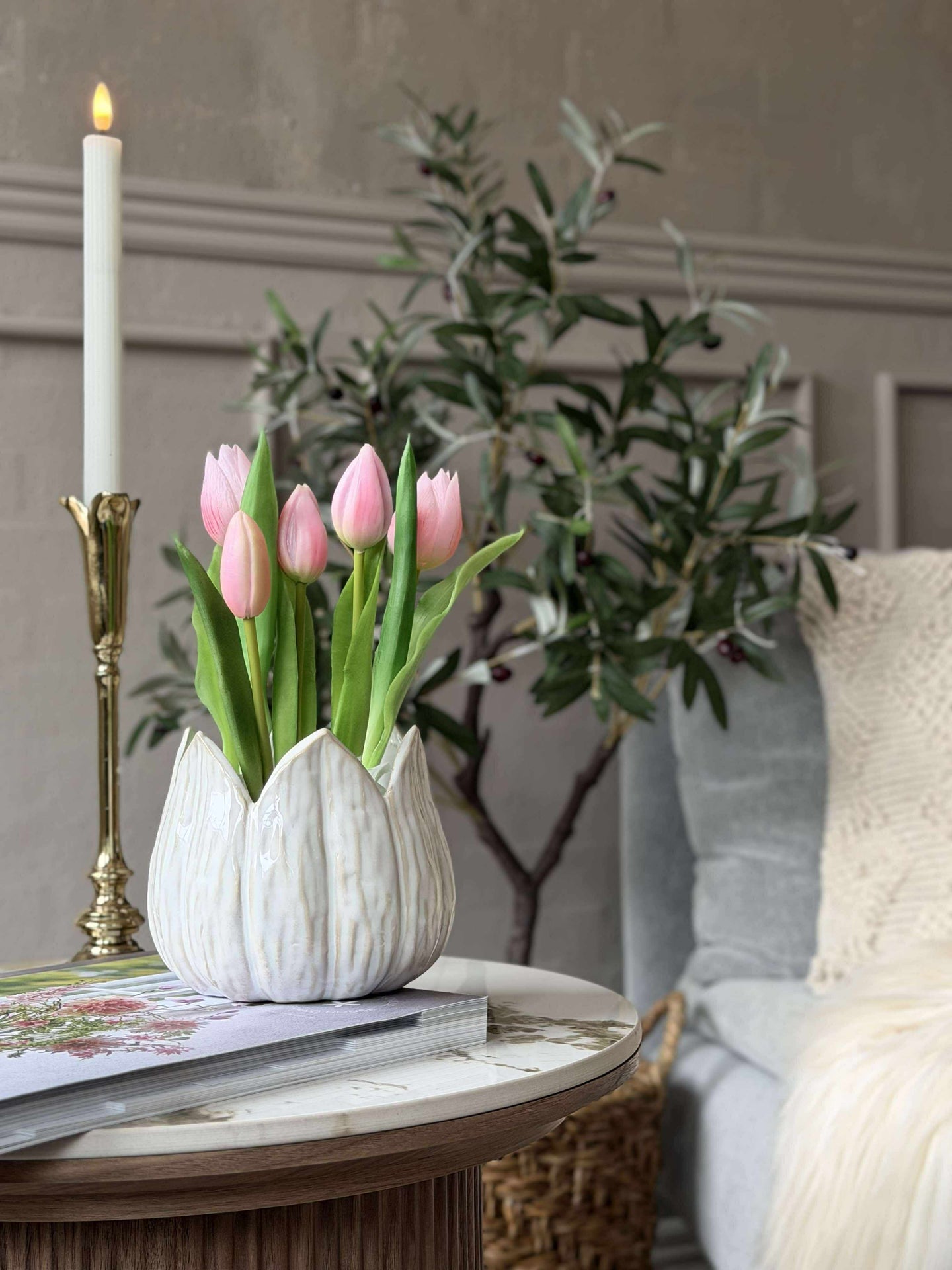 Tulpe im Topf - Rosa