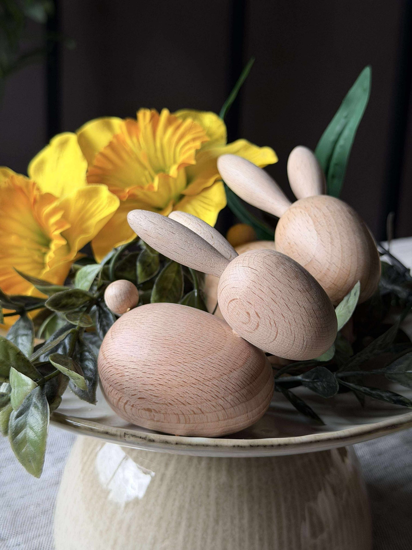 Liegendes Kaninchen - Natur Groß