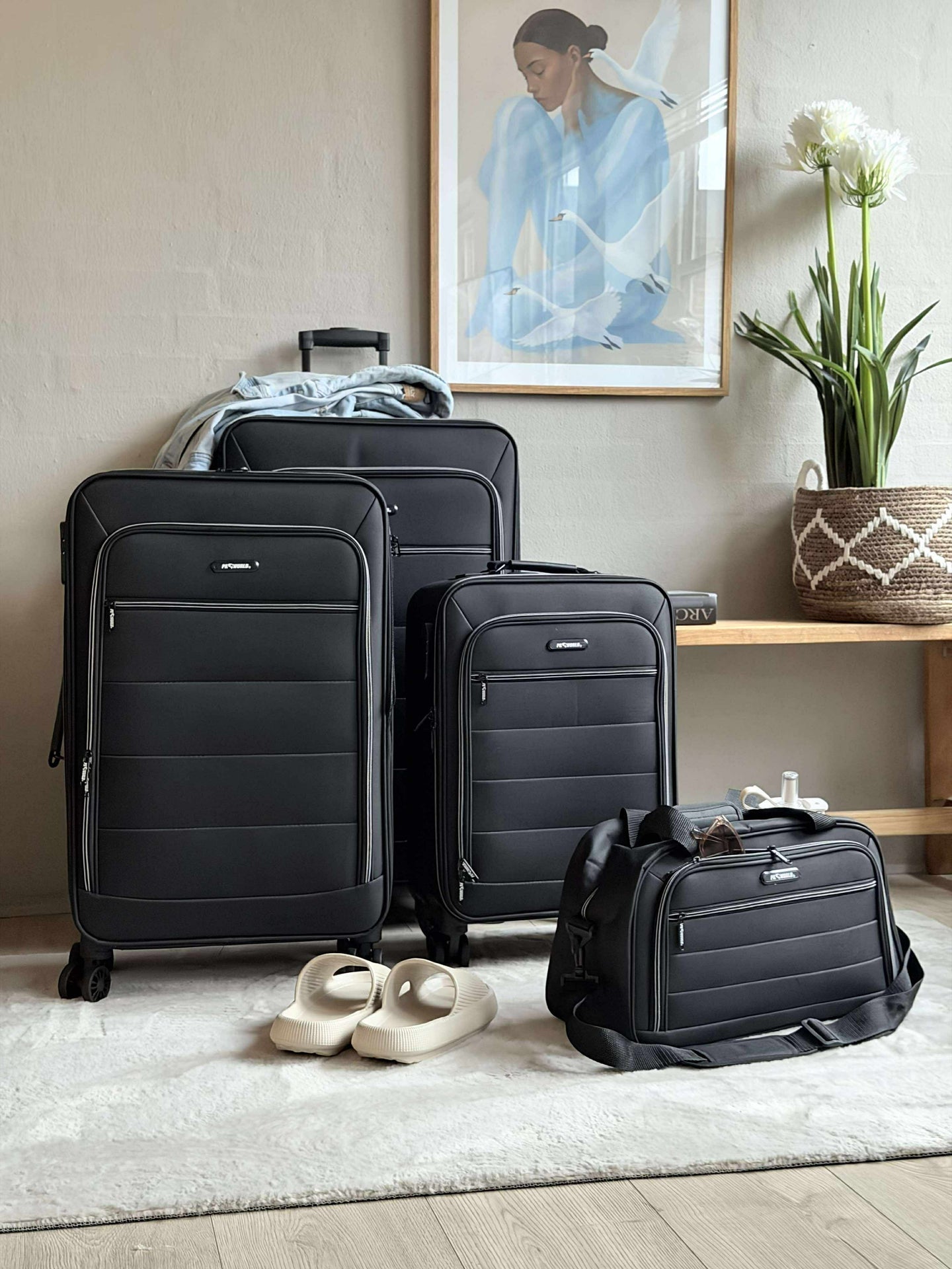 Koffer-Set mit 3 Koffern und Handgepäcktasche