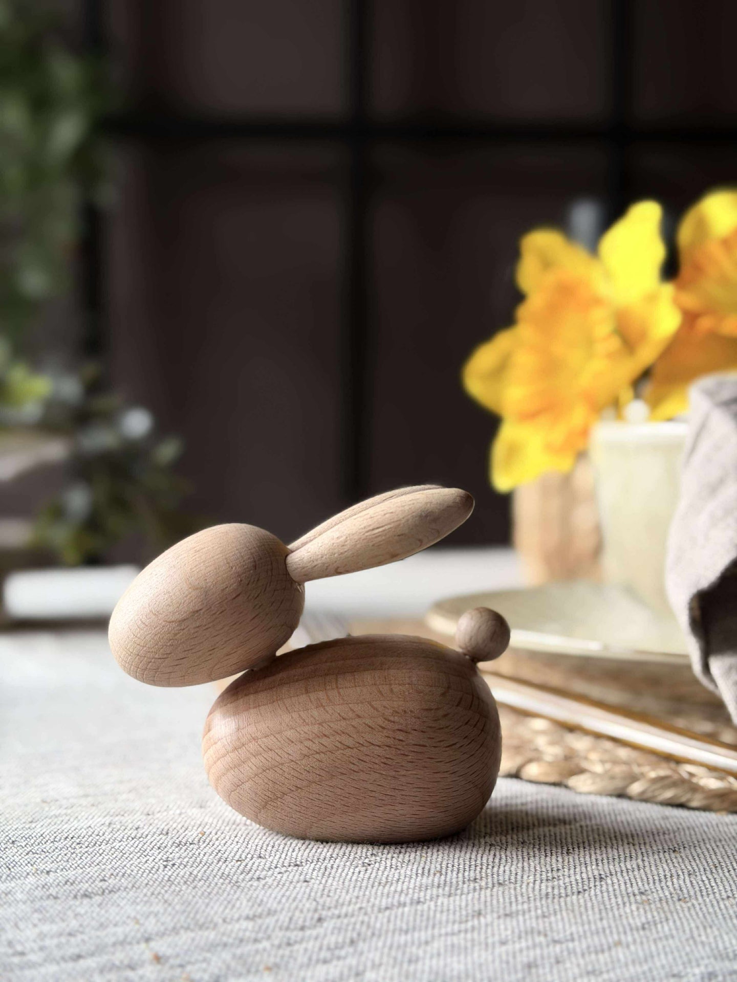 Liegender Hase - Natur Klein