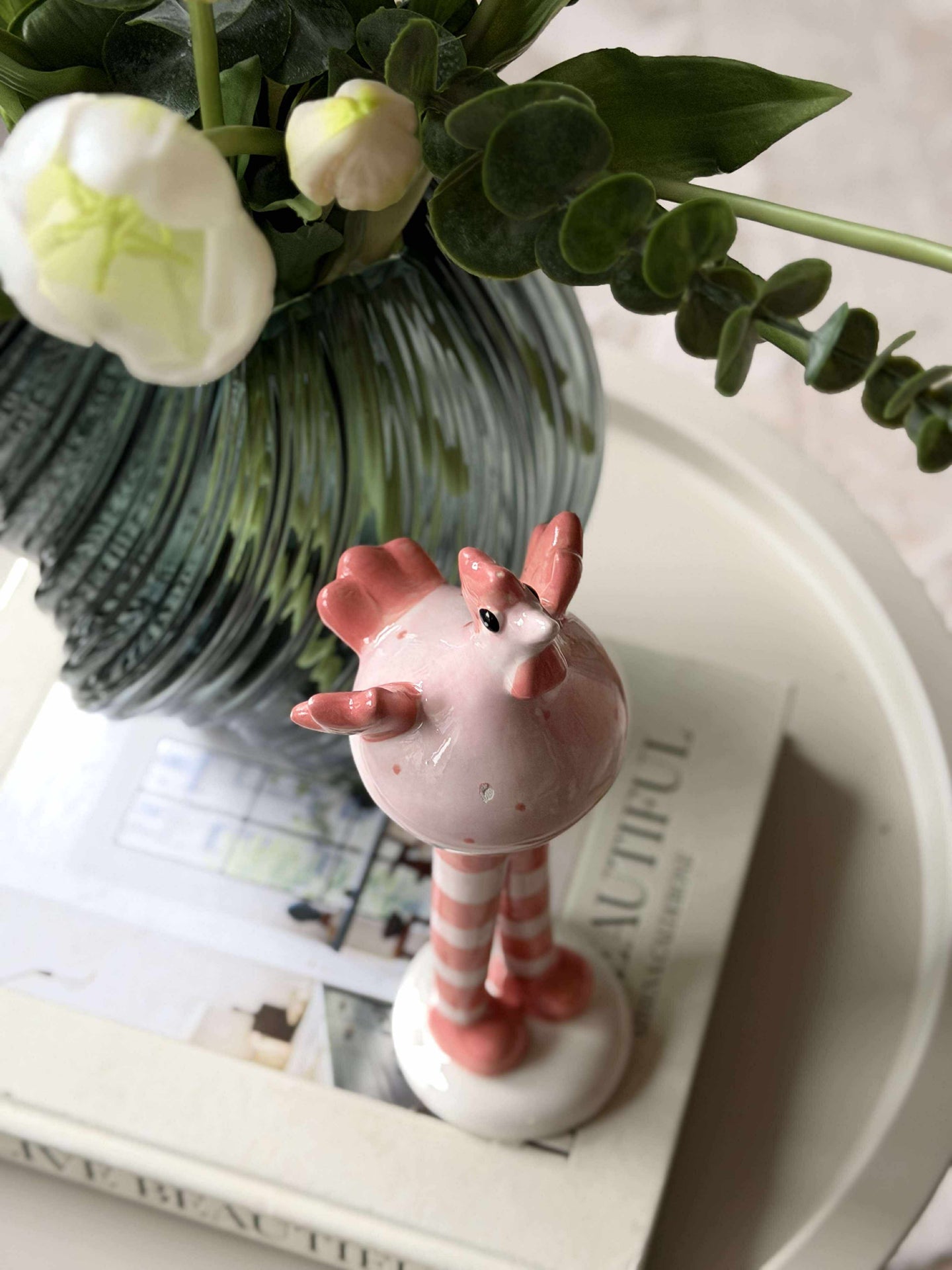 Huhn mit langen Beinen - Rosa