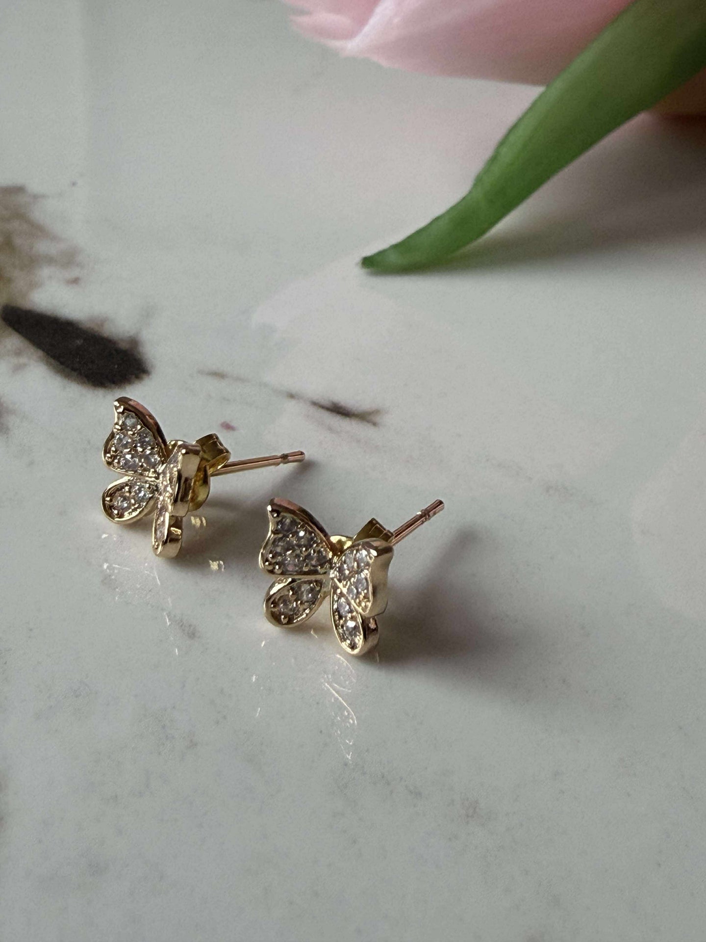 Ohrstecker Schmetterling Niki - vergoldet