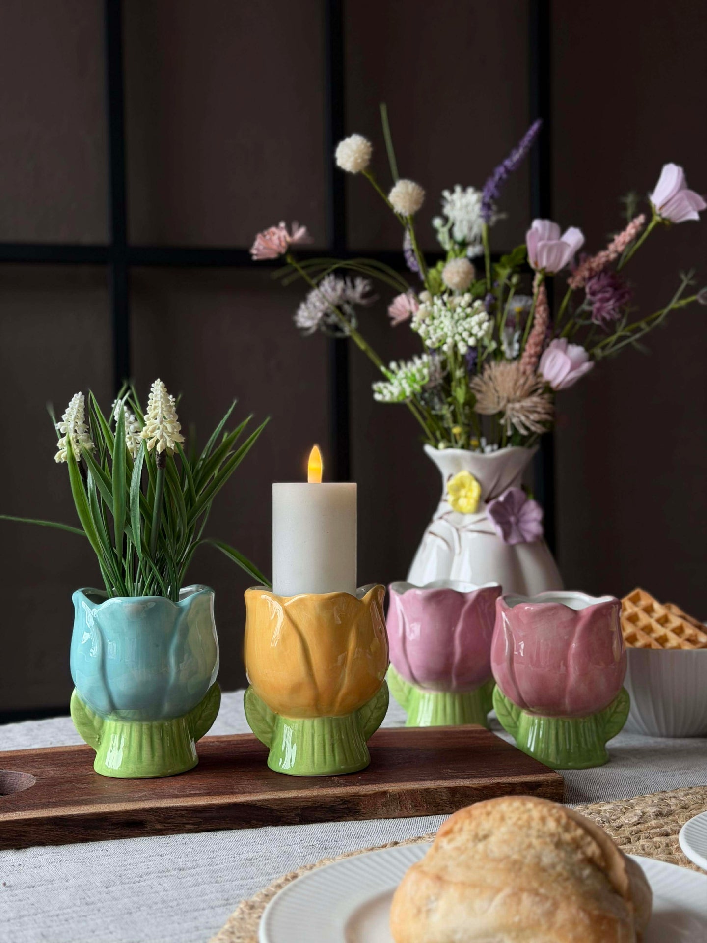 Übertopf Tulpe - mehrere Farben