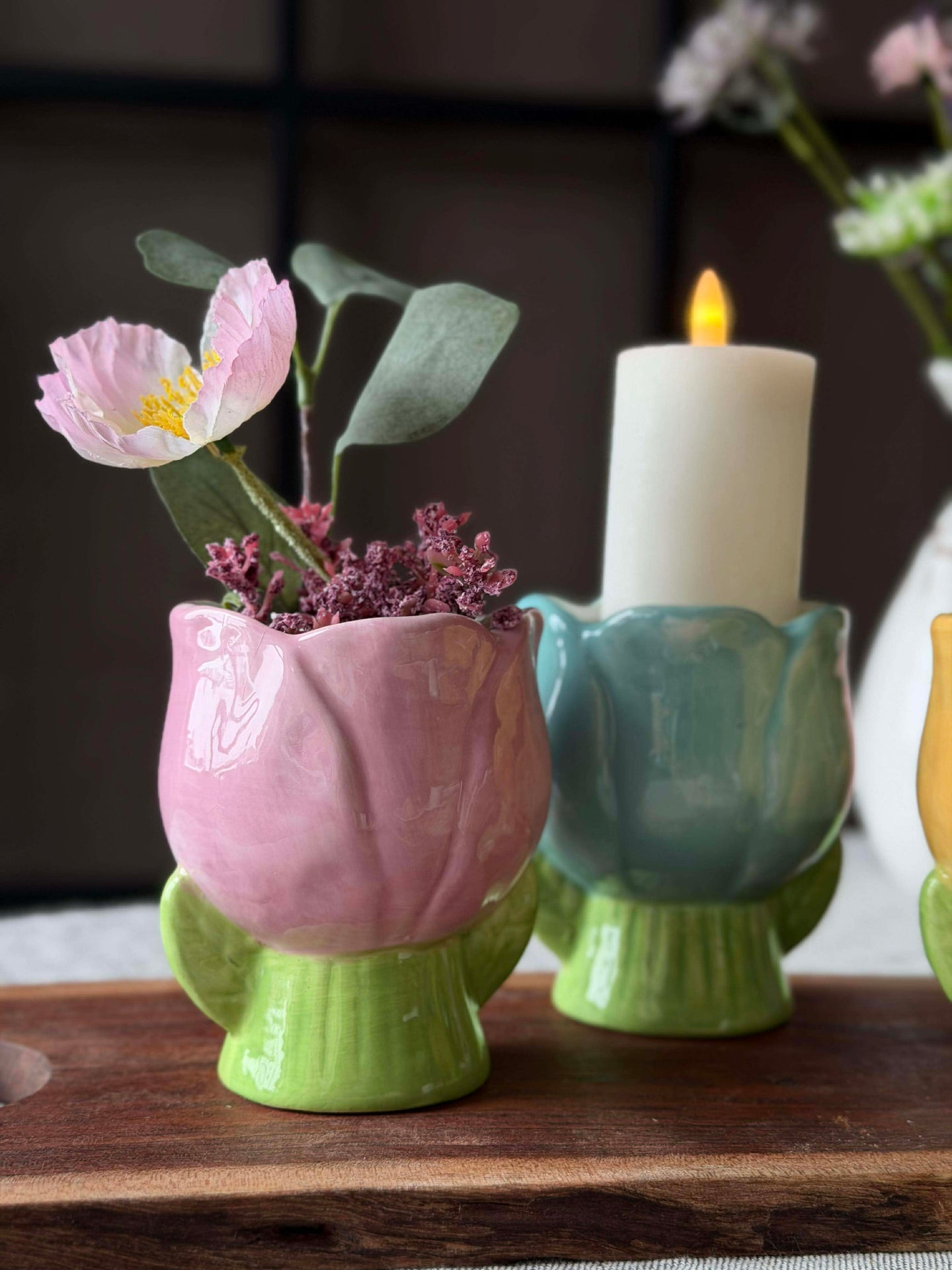 Übertopf Tulpe - mehrere Farben
