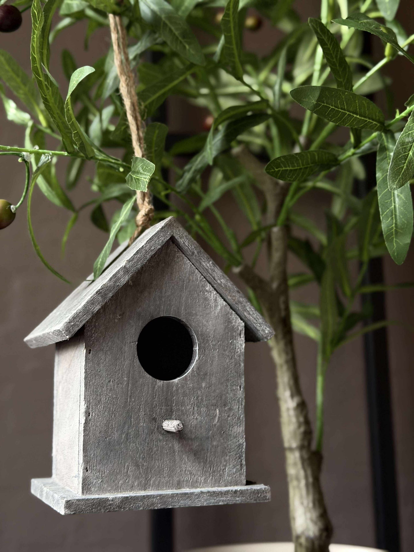 Vogelhaus aus Holz - Grau