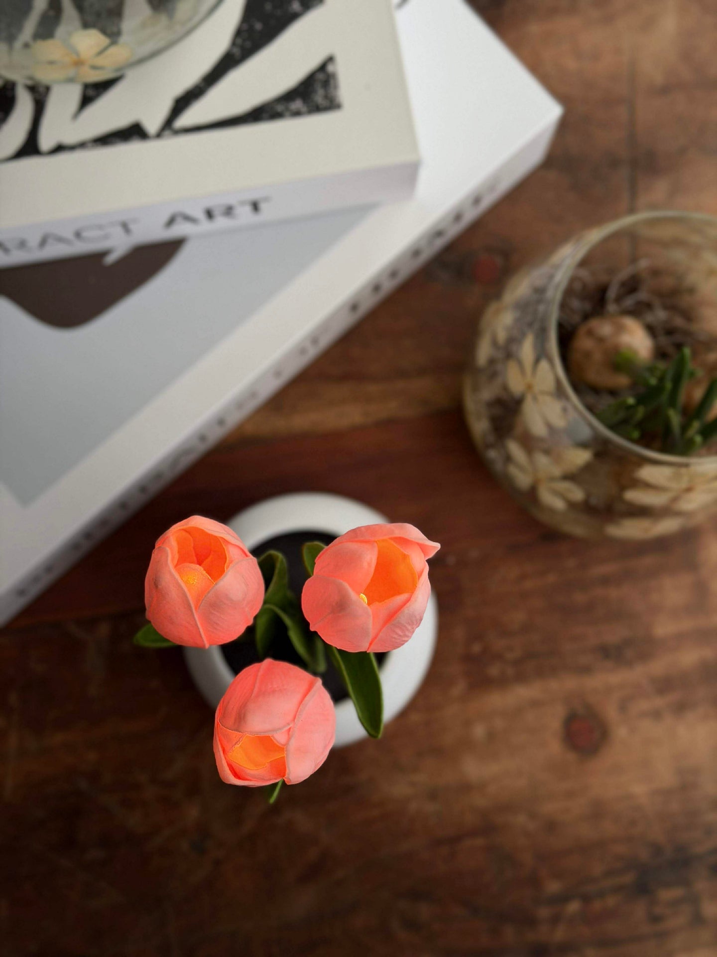 Tulpen mit Licht - Rosa