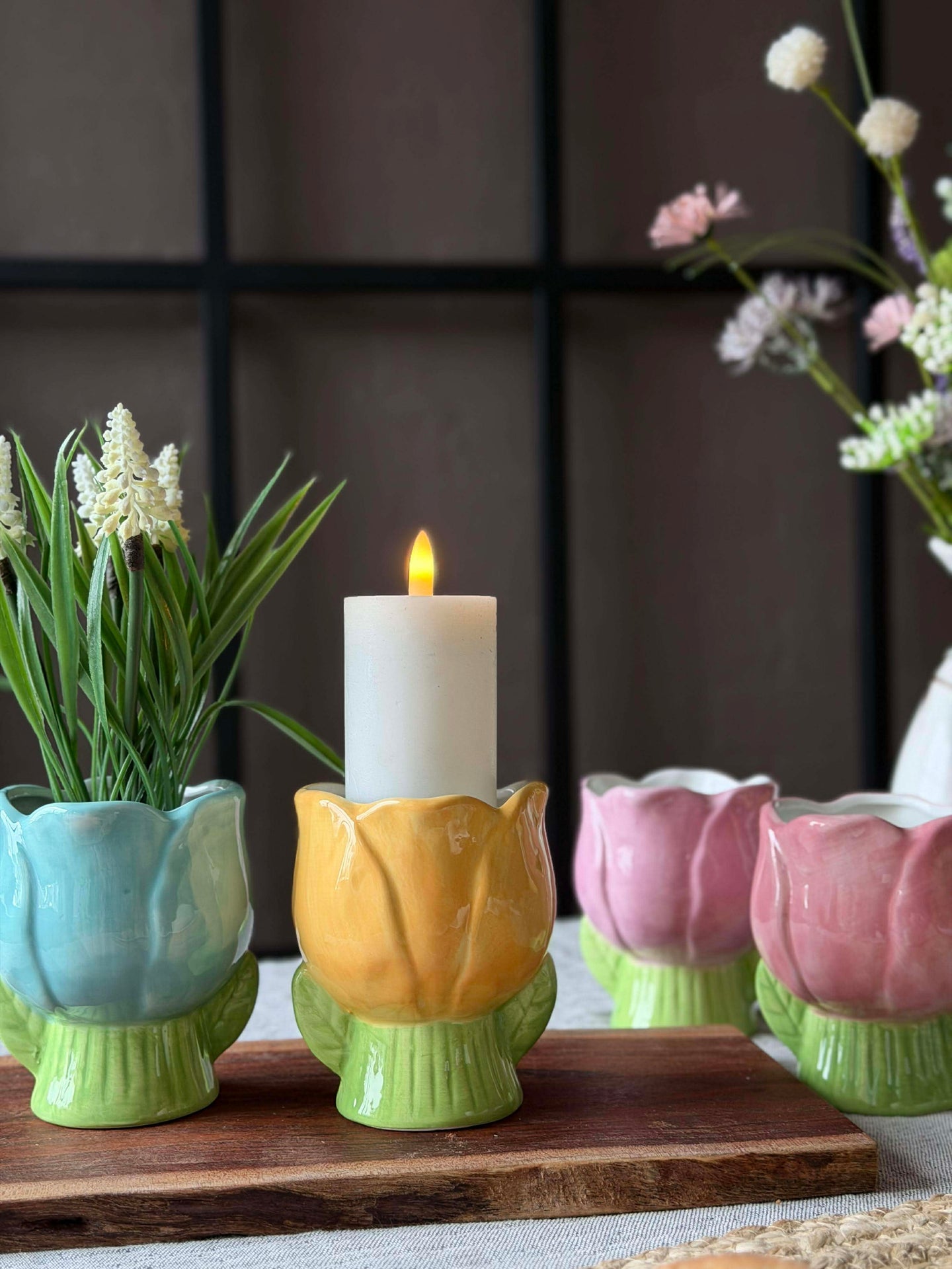 Übertopf Tulpe - mehrere Farben