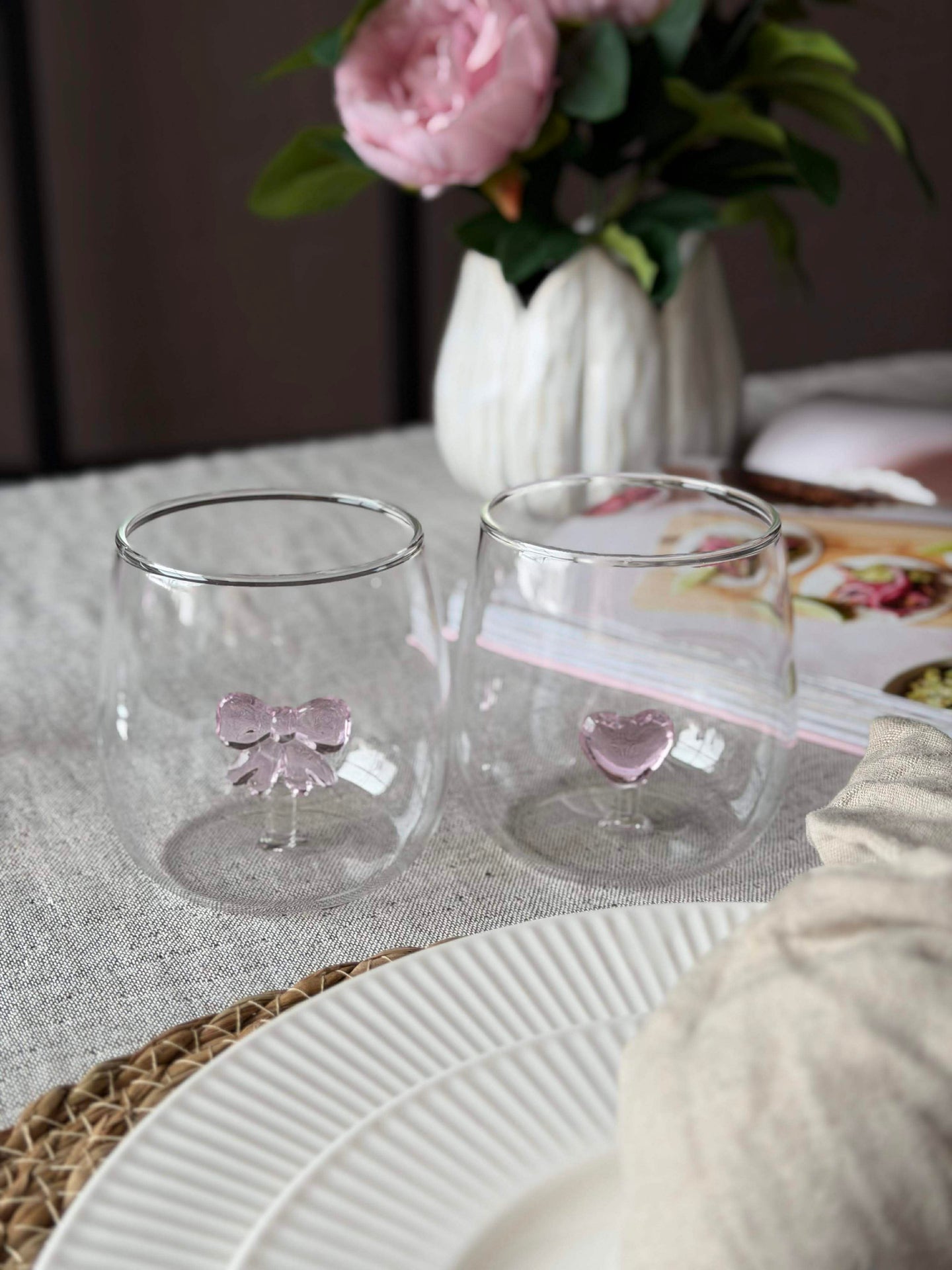 Trinkglas mit Herz