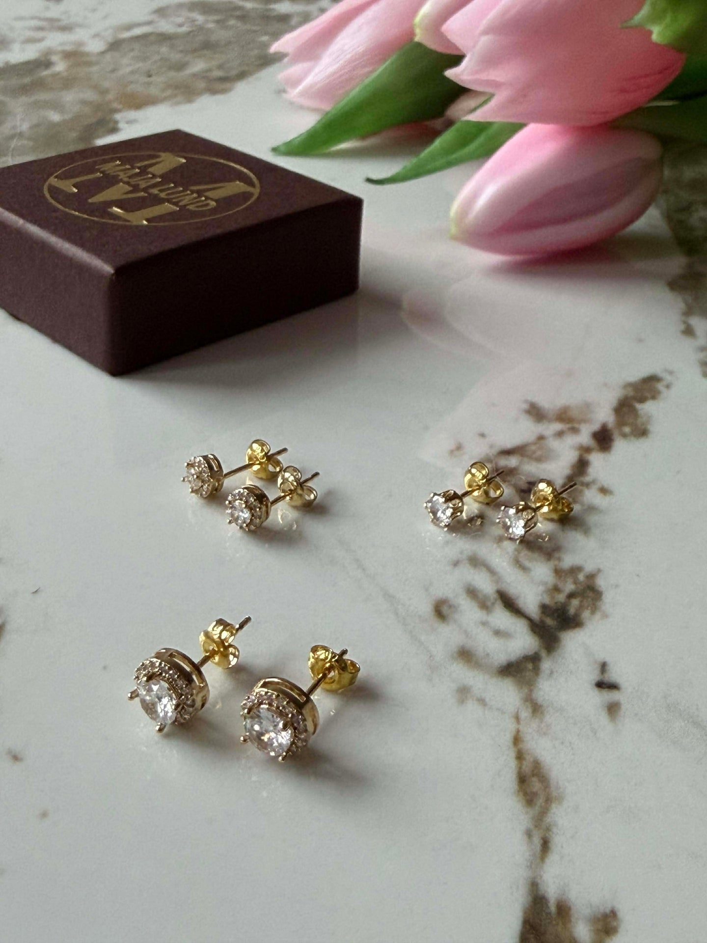 Mix-Box mit 6 Ohrringen - Bea 18k vergoldet
