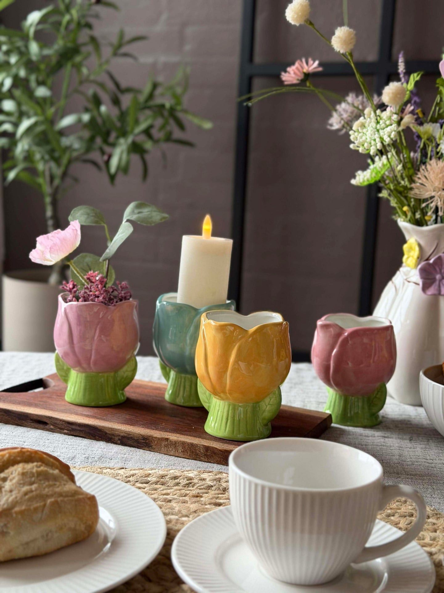 Übertopf Tulpe - mehrere Farben