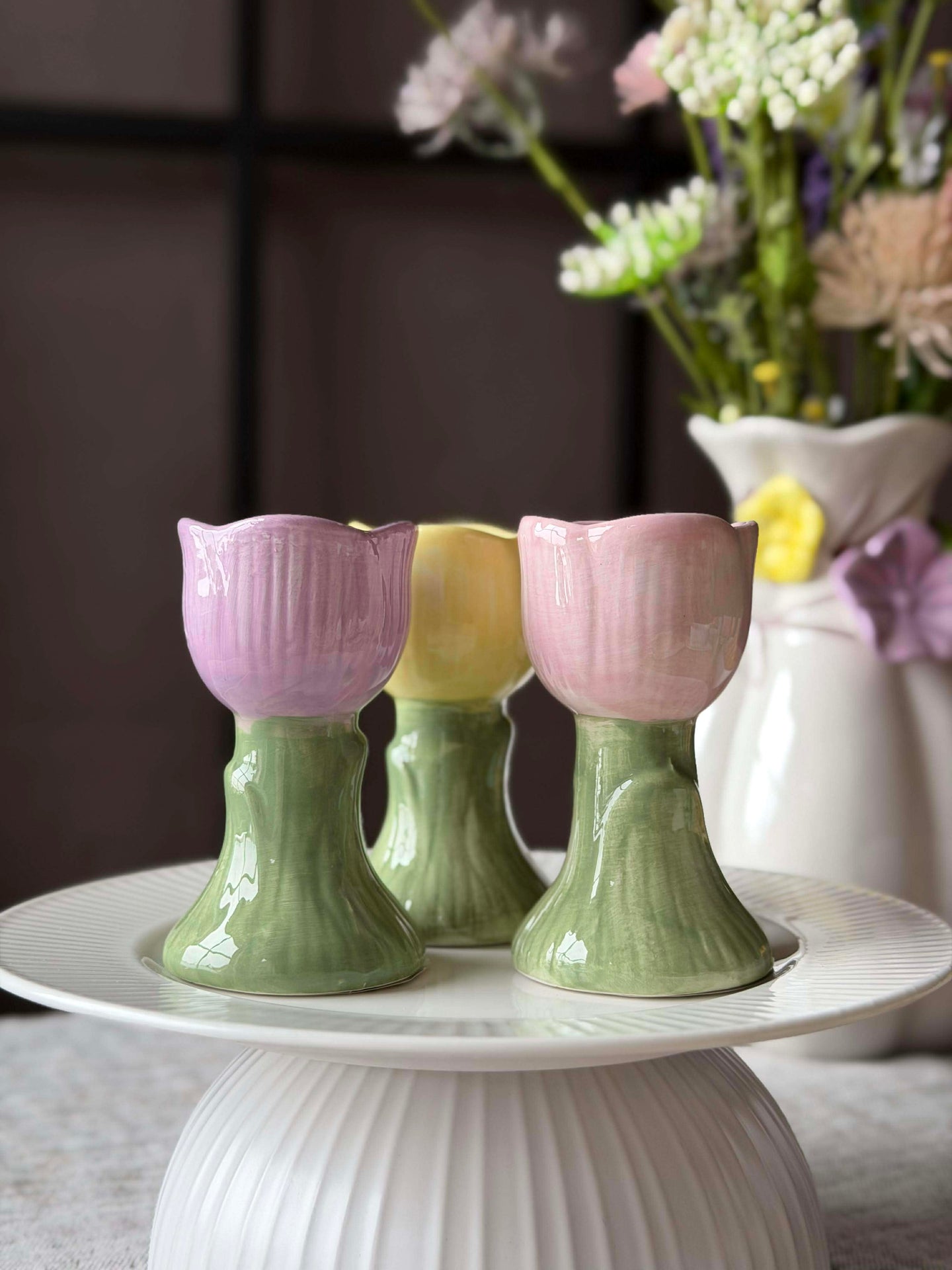 Kerzenhalter Tulpe 9 cm - Mehrere Farben