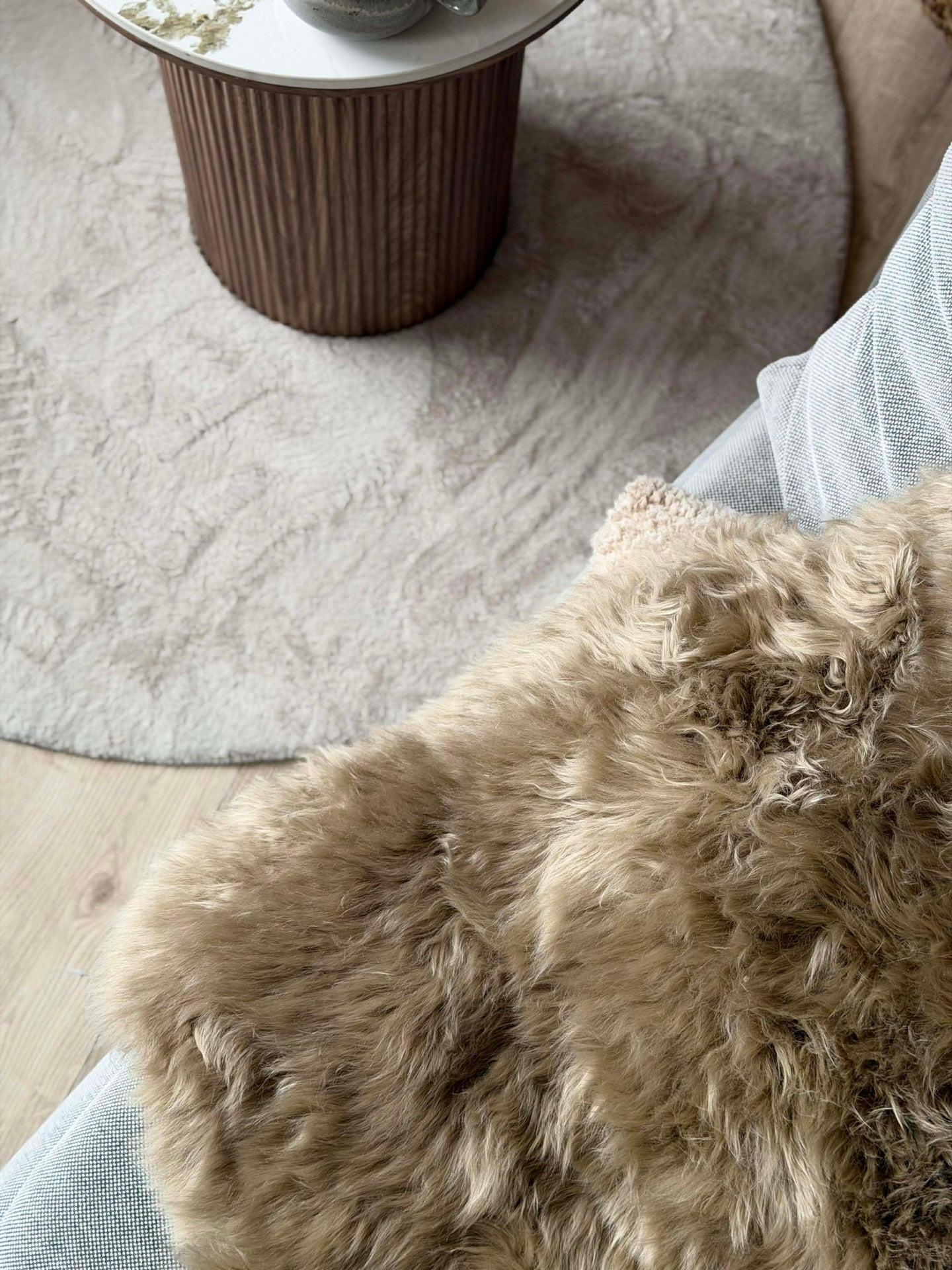 Lammfell Taupe - 85x55 cm