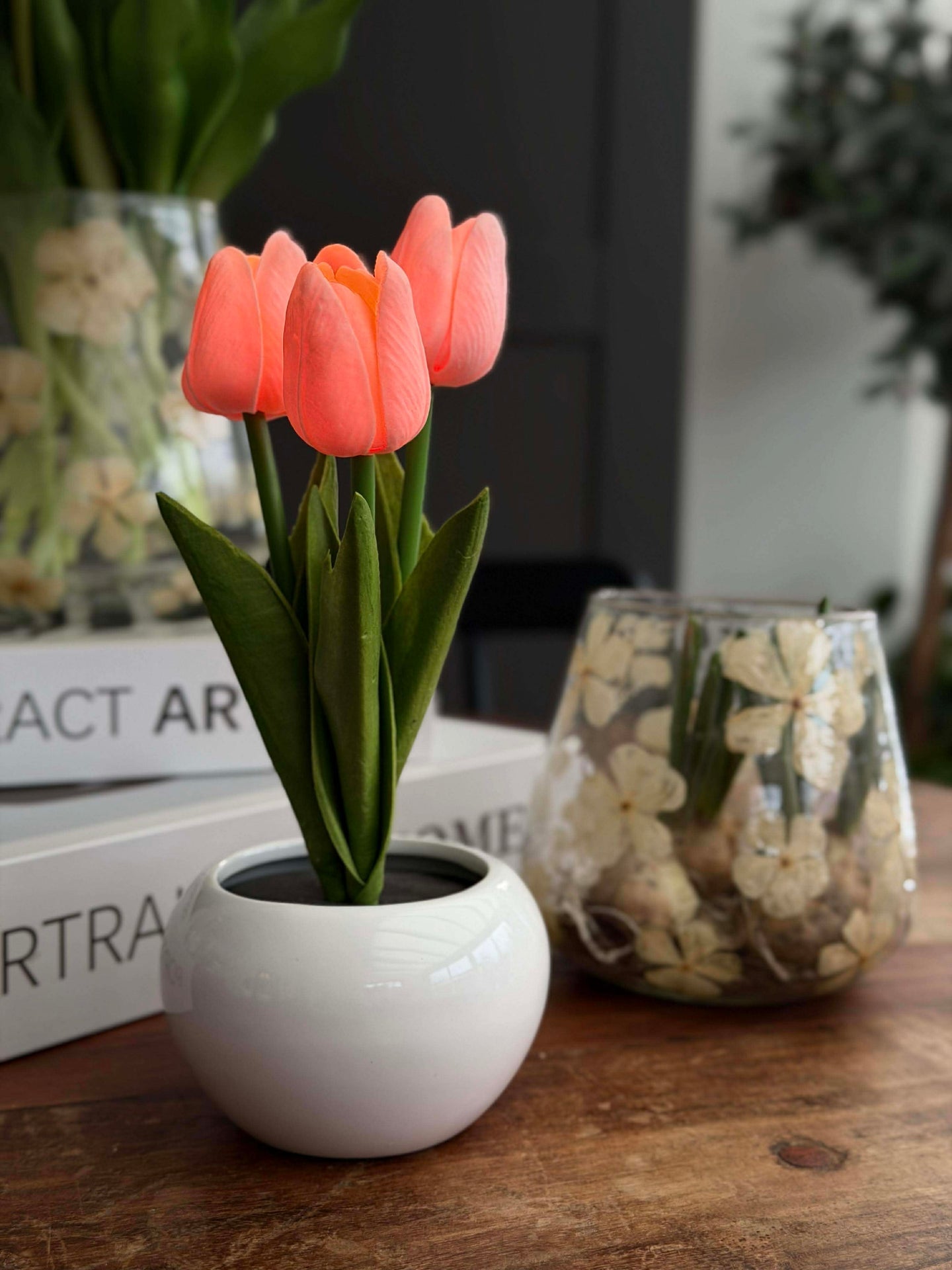 Tulpen mit Licht - Rosa