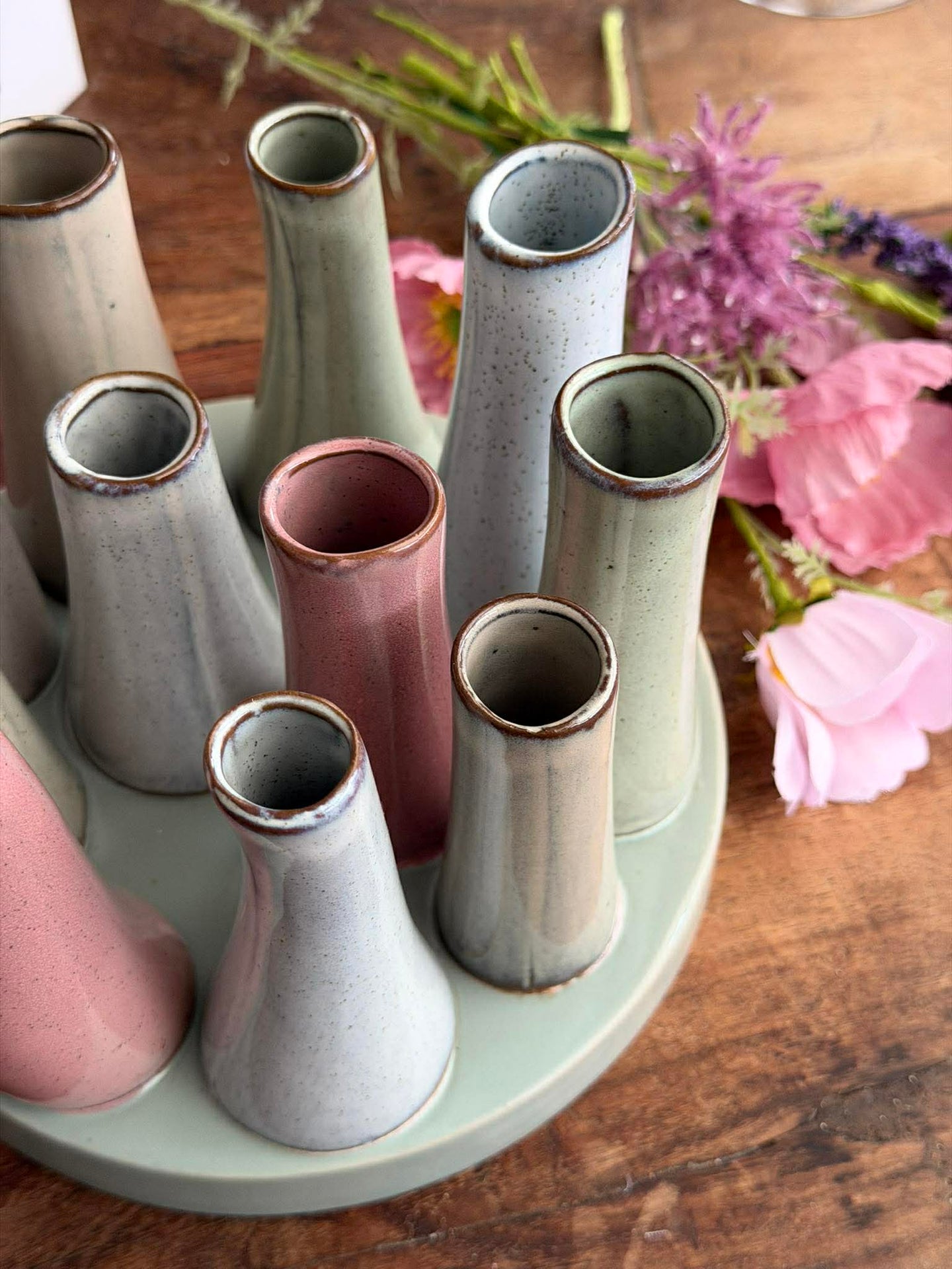 Vase Round Raw-mix