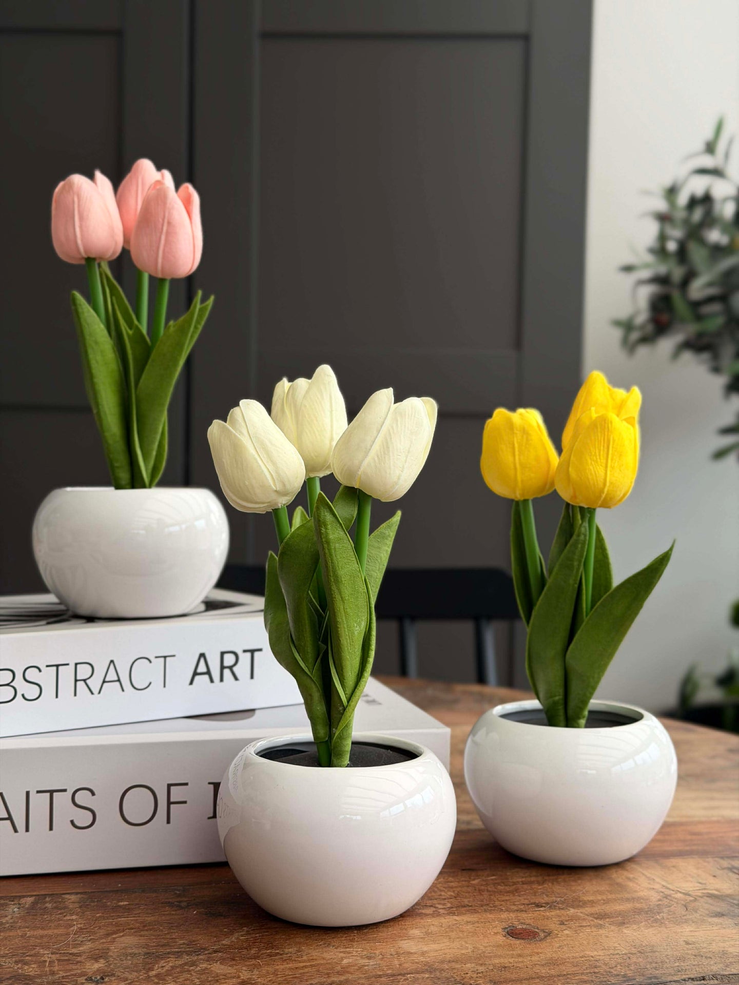 Tulpen mit Licht - Weiß
